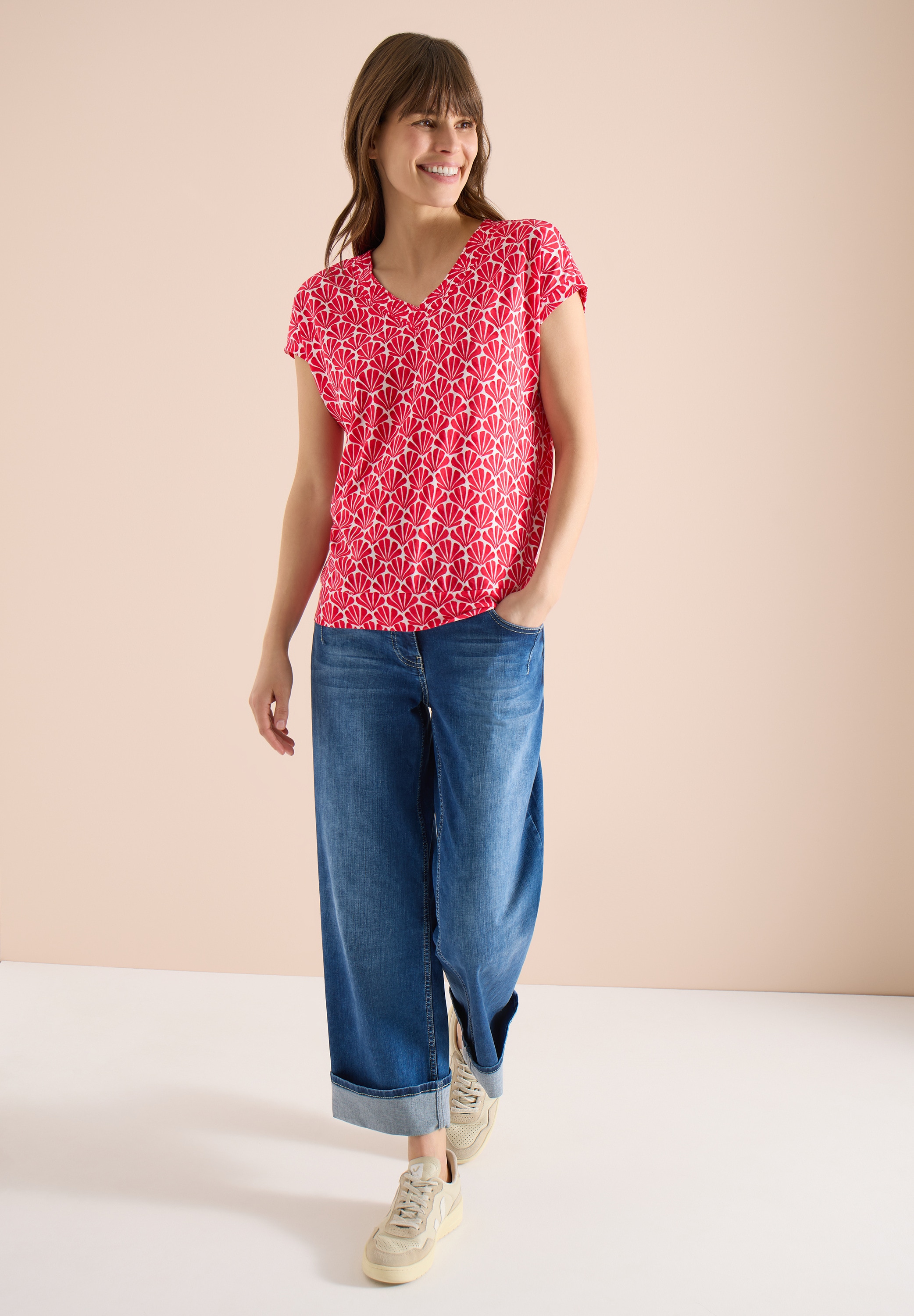 Cecil T-Shirt mit Minimal Muster