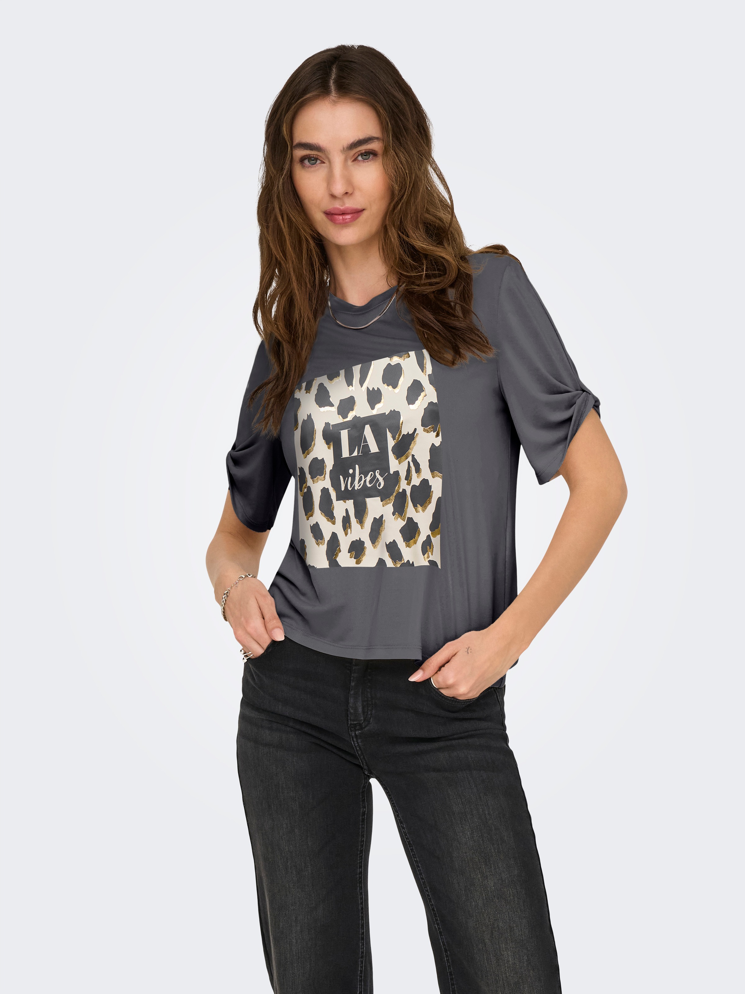 ONLY Kurzarmshirt "ONLFREE – T-Shirt mit Print für lässige Kombinationen", günstig online kaufen