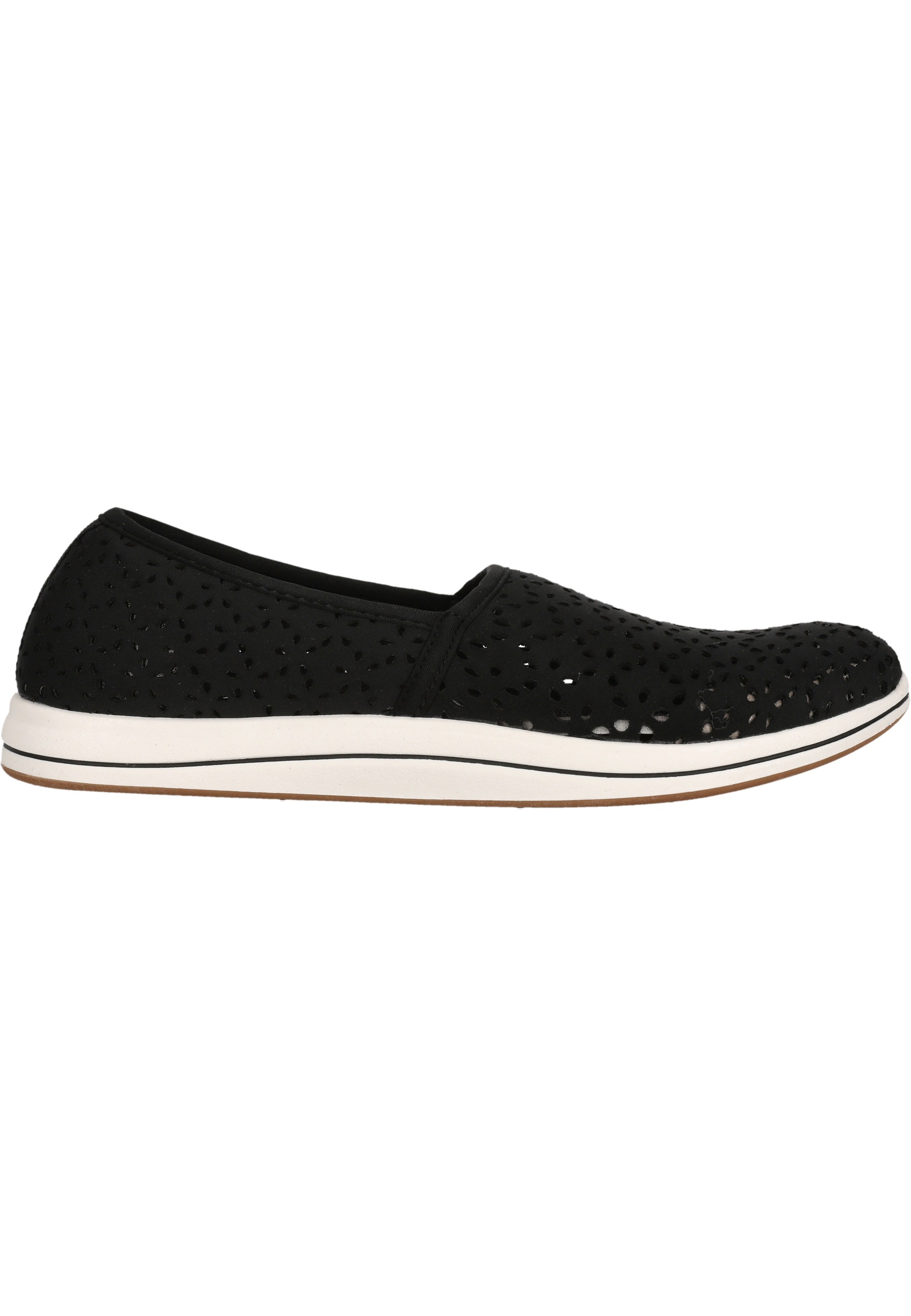Slipper CLARKS "Brinkley", Damen, Gr. 36, schwarz, Kunstfaser, Schuhe Slipper, im luftigen, perforierten Design 3