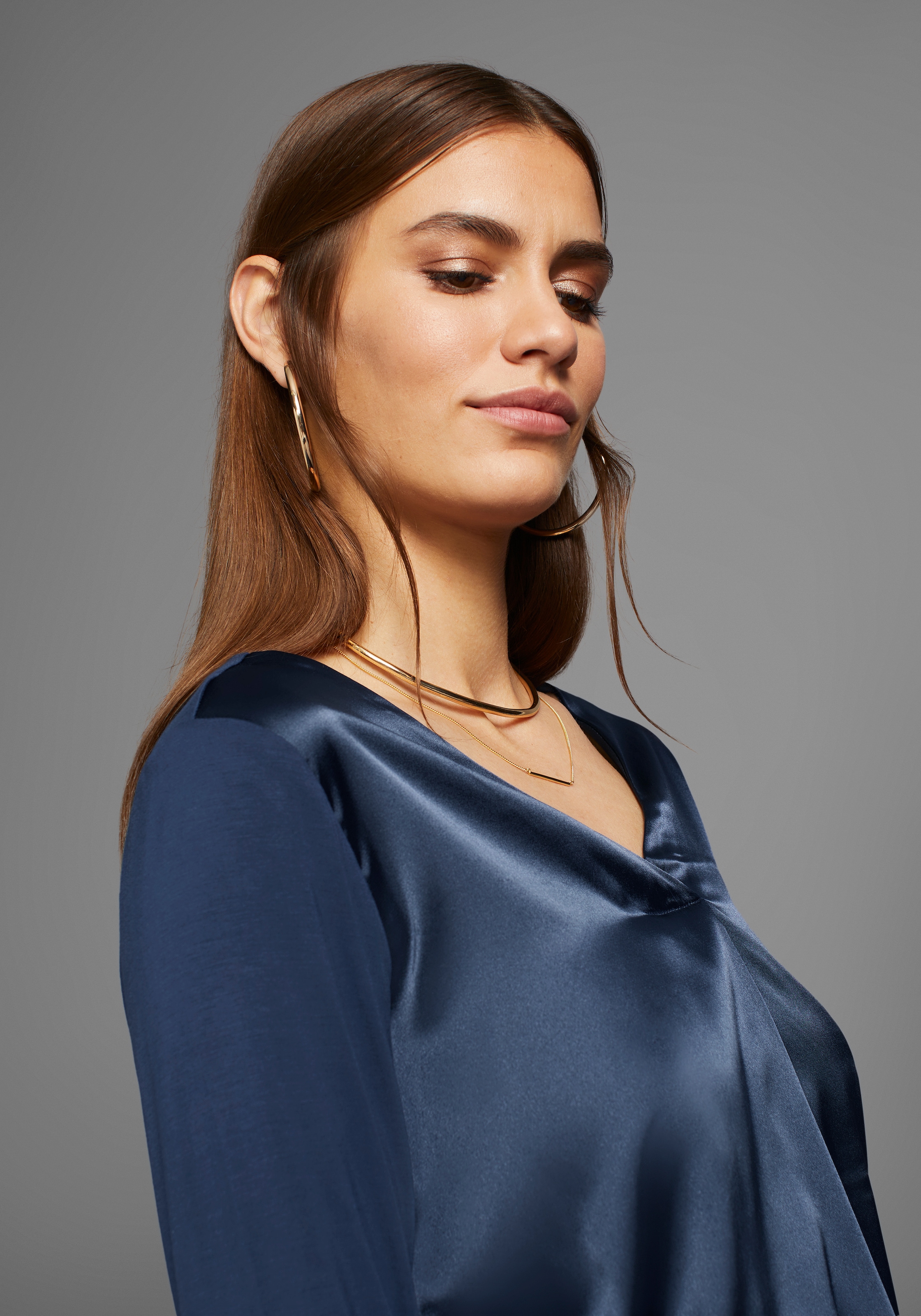 HECHTER PARIS Shirtbluse, mit V-Ausschnitt