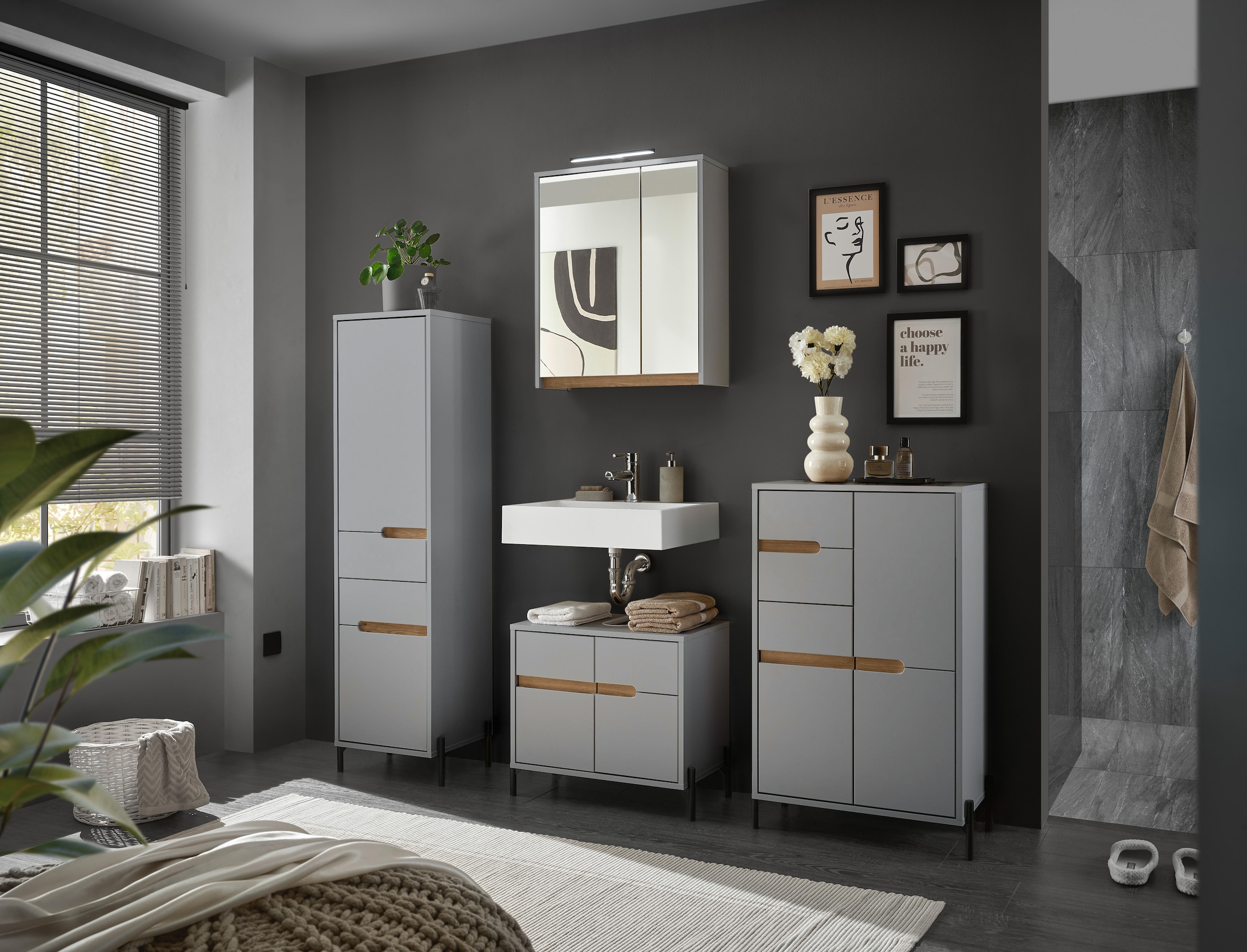 BASIC by Balculina Midischrank "Avanto B/H/T 60x100x35 cm" 1 Stk. tlg. günstig online kaufen