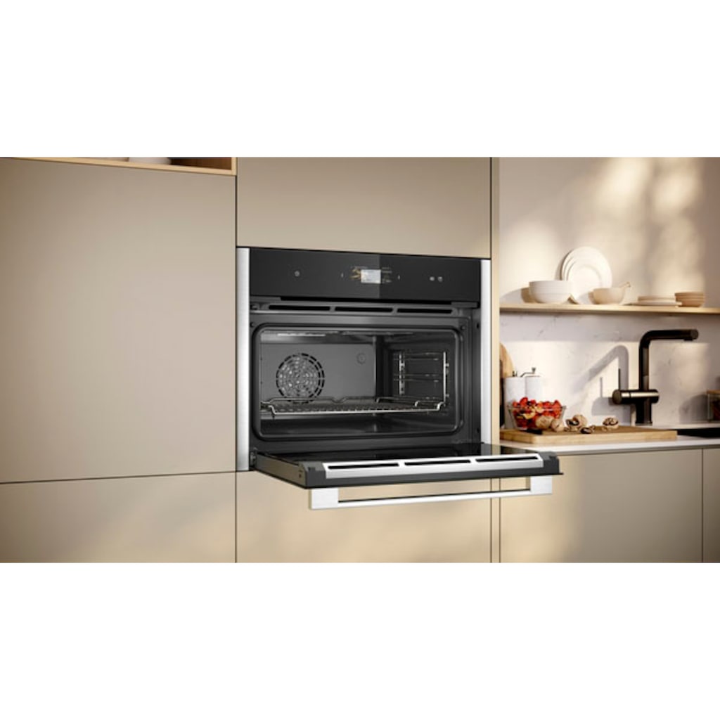 NEFF Dampfbackofen »C24FS31N0«, N 90, C24FS31N0, mit Teleskopauszug nachrüstbar, EasyClean®