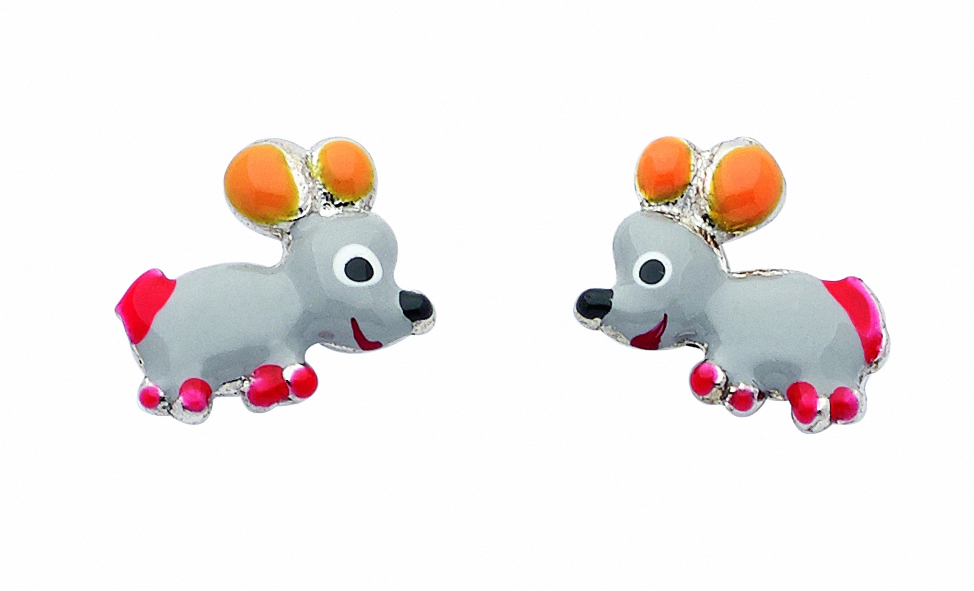 Adelia's Mouse 925 Sterling Silver Women's Earrings Silver