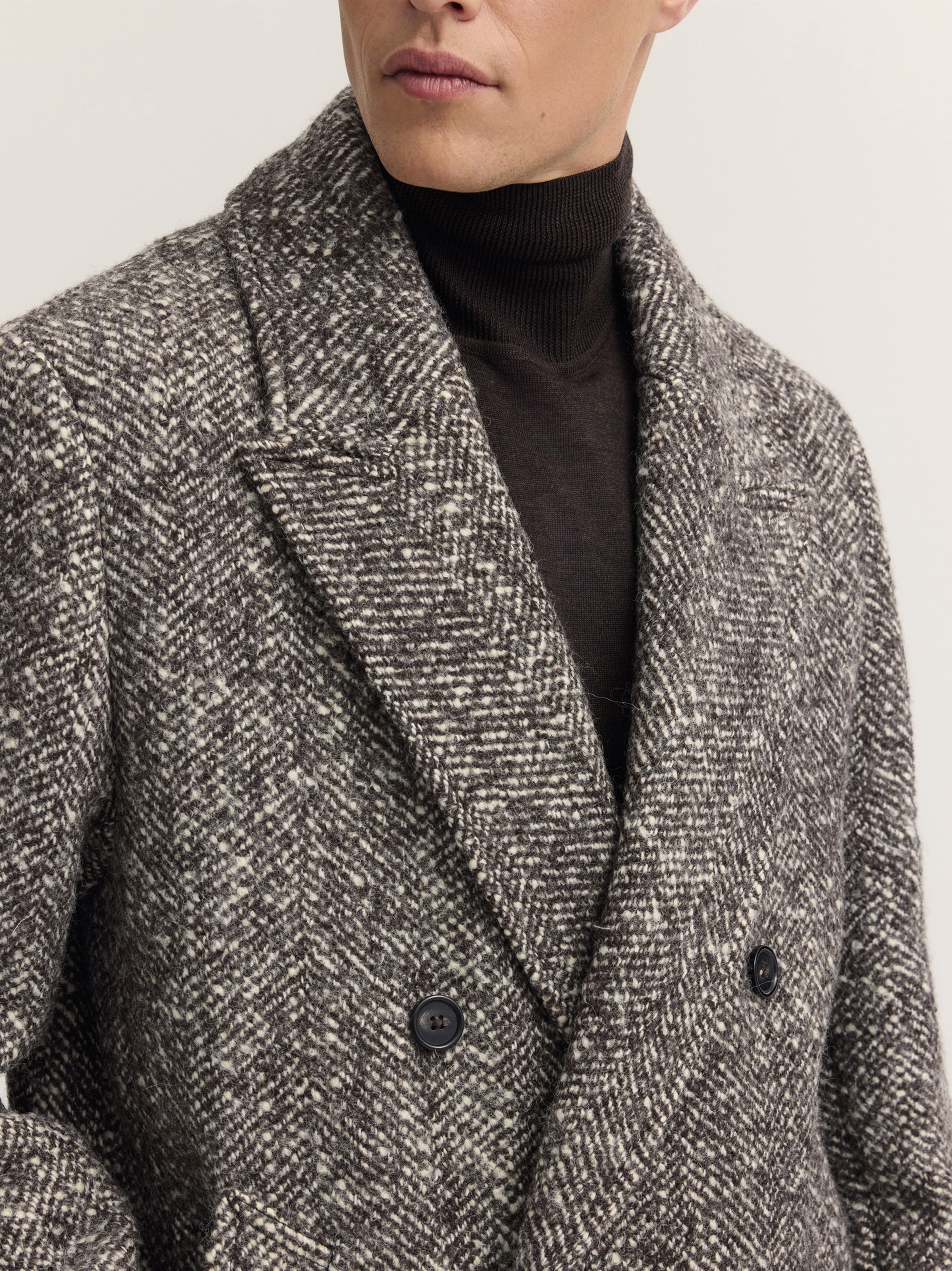 bugatti Langmantel »Modern Fit« Modern Fit Zweireihig Fischgrät Reverskragen