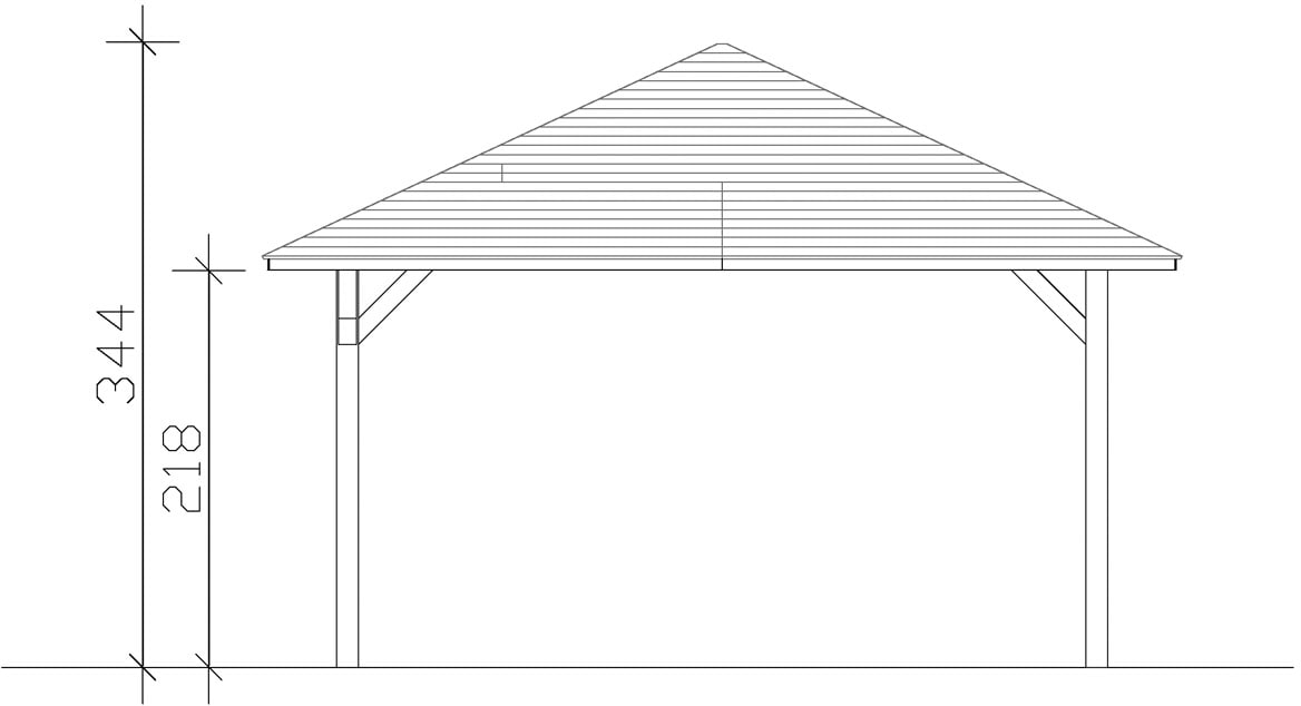 Skanholz Pavillon »Orleans 4«, 4-Eck, BxT: 569x1046 cm