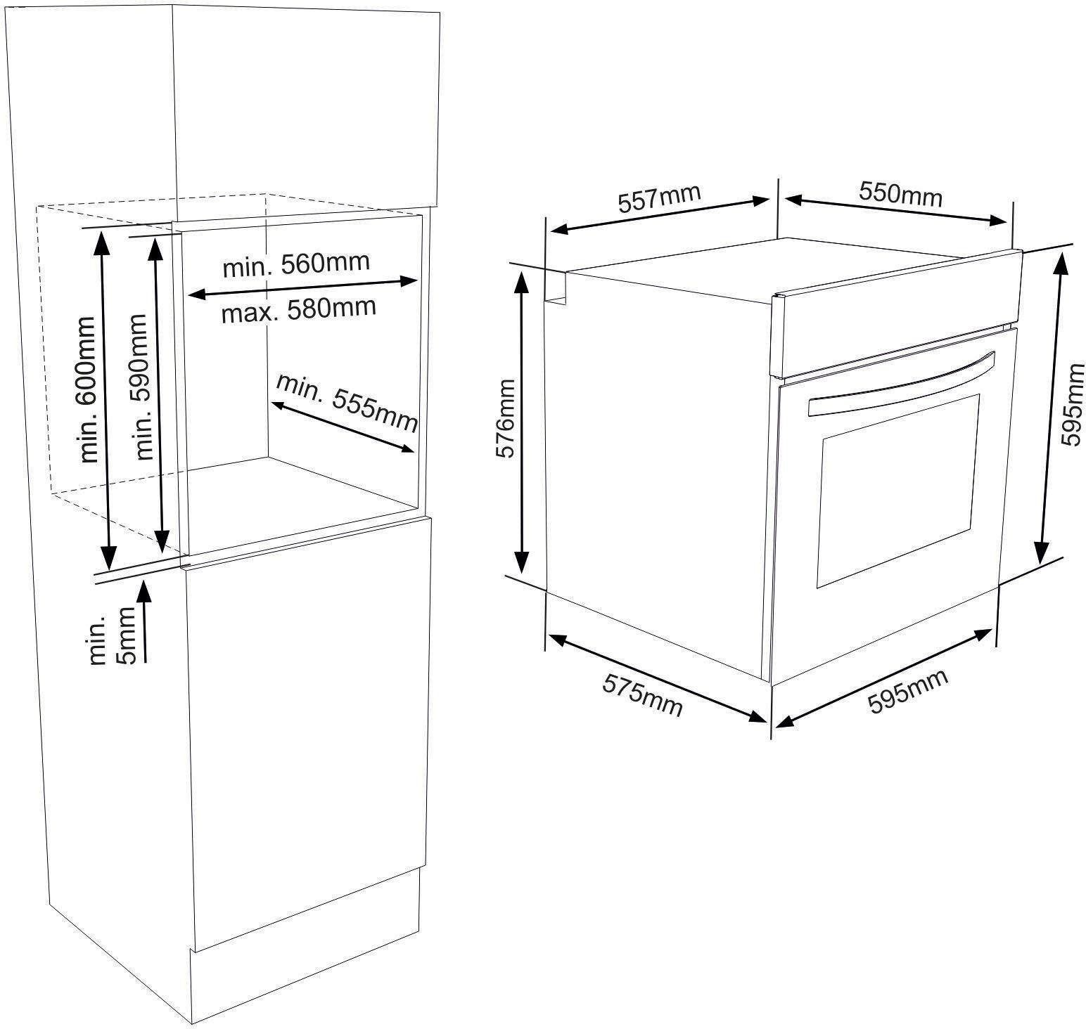 Sharp Einbaubackofen »K-60D19IM1-EU«, K-60D19IM1-EU, mit Vollauszug