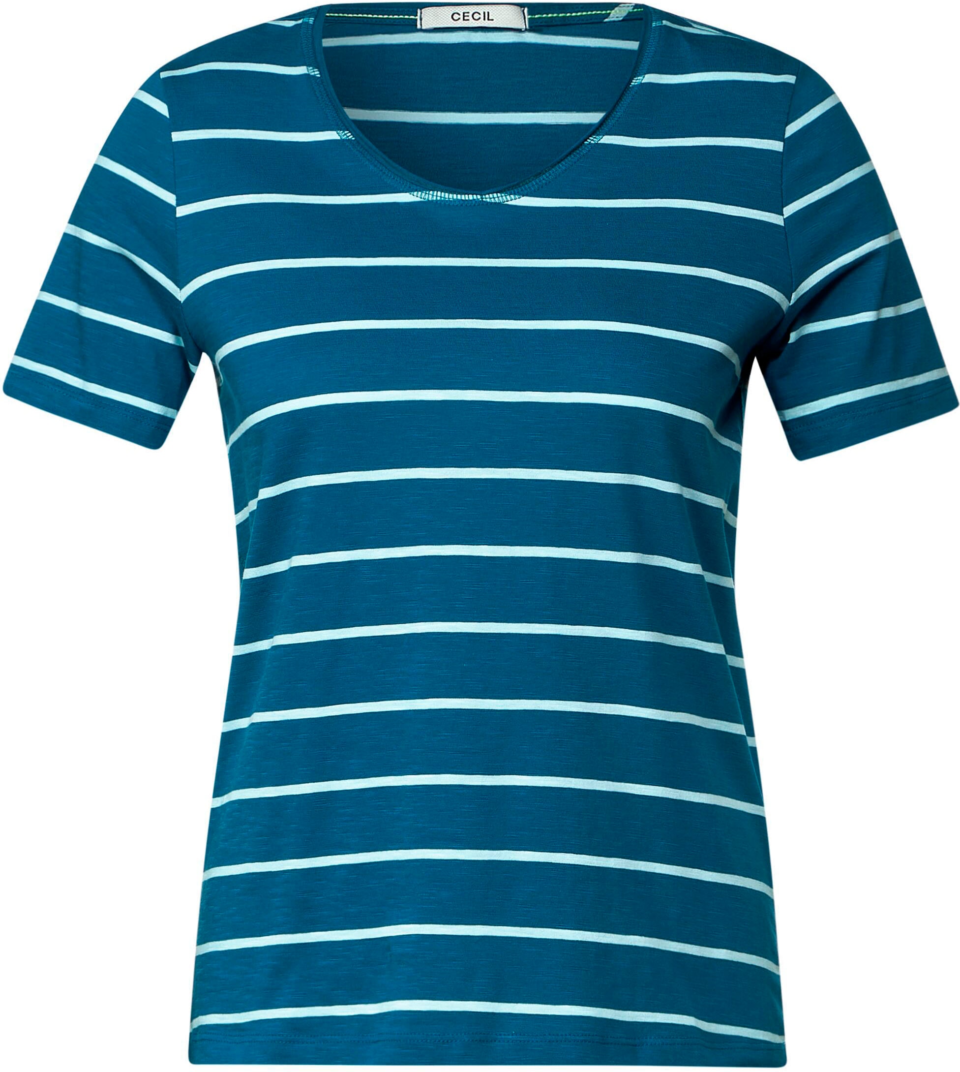 Cecil T-Shirt, mit Rollkante am Ausschnitt für bestellen | BAUR | 