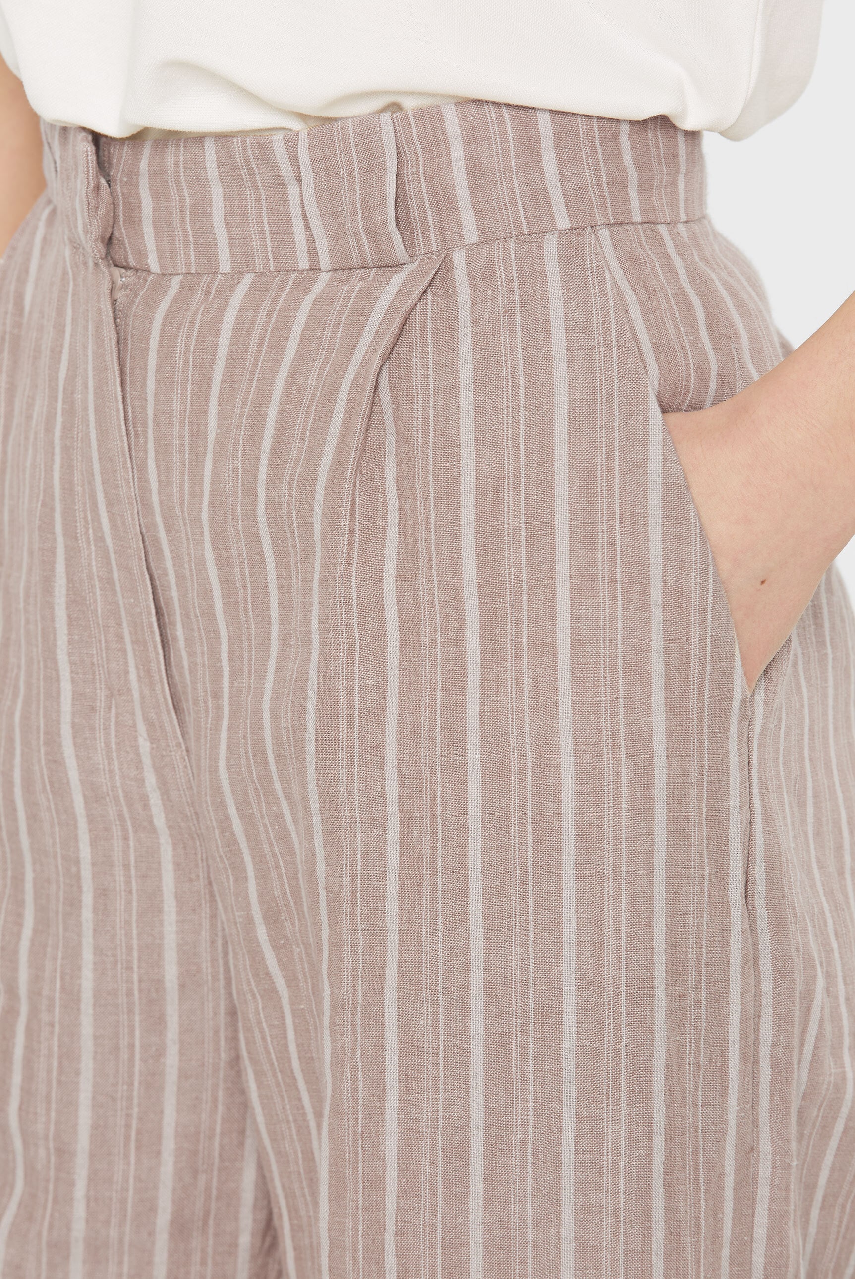 SENSES.THE LABEL Leinenhose, mit Bundfalten