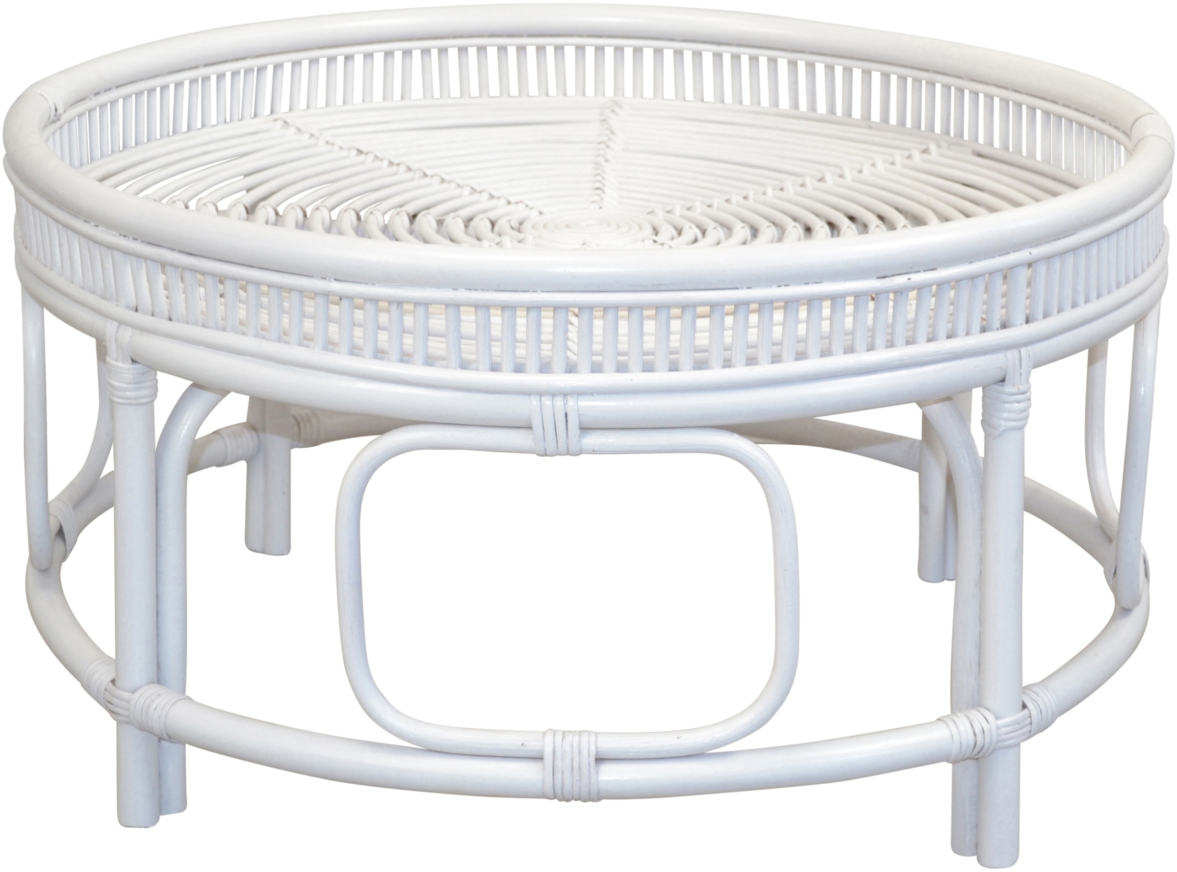 HOFMANN LIVING AND MORE Couchtisch, Rattan-Couchtisch mit oder ohne Glasplatte lieferbar