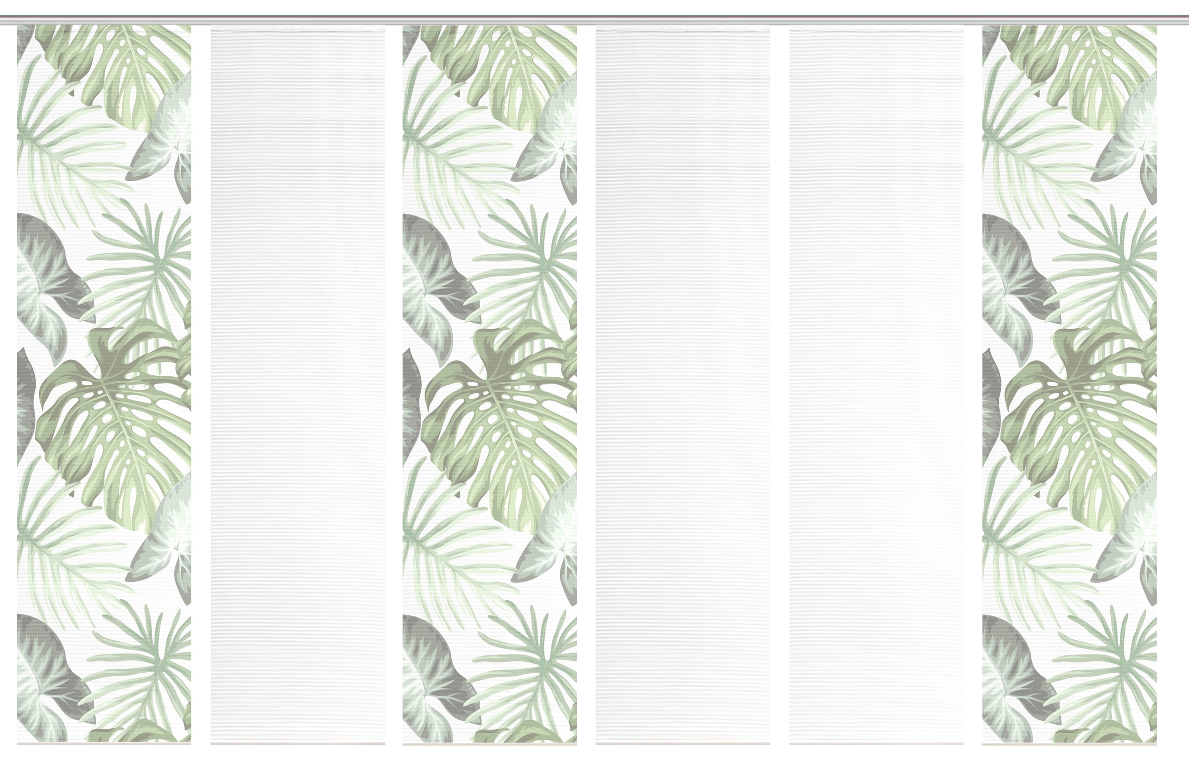 Vision S Schiebegardine »SANJA« Paneelwagen 6 Stk. tlg. Schiebevorhang,Bambusoptik,Digitaldruck,SET