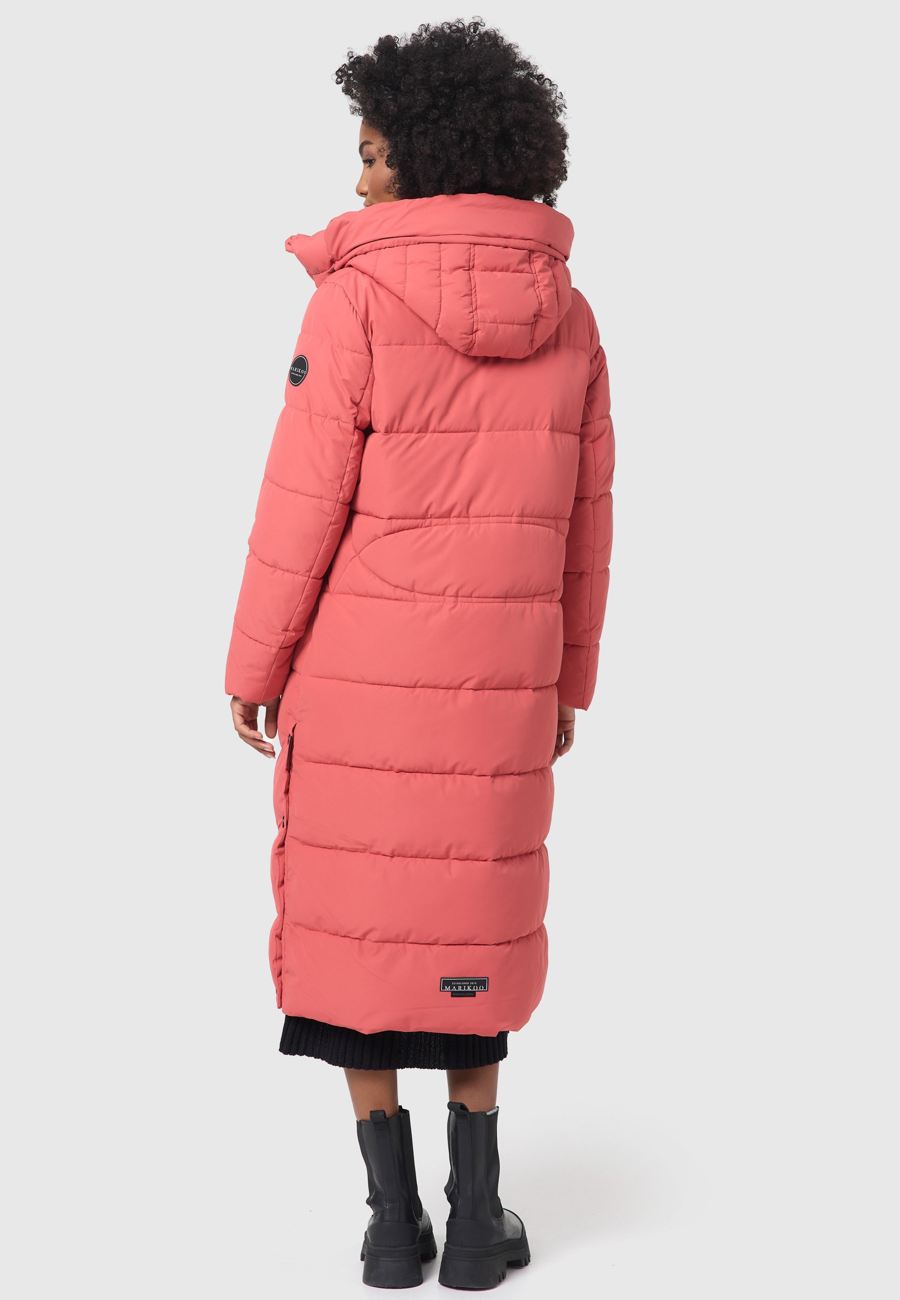 Marikoo Winterjacke »Nadeshikoo XIV«, extra langer Winter Mantel gesteppt