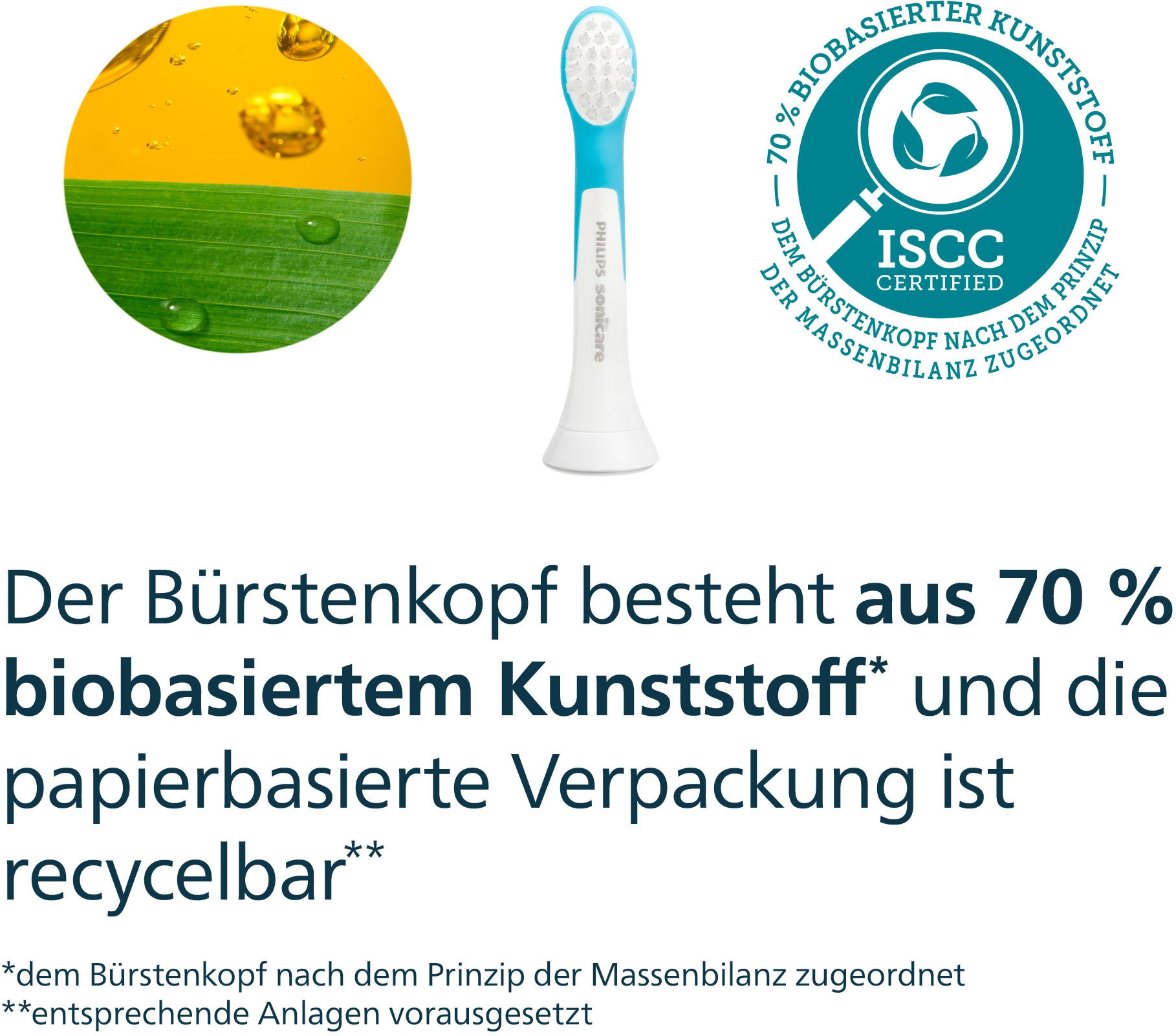 Philips Sonicare Aufsteckbürsten »For Kids«, für Milchzähne geeignet, ab 3 Jahren, für jedes Sonicare Handstück