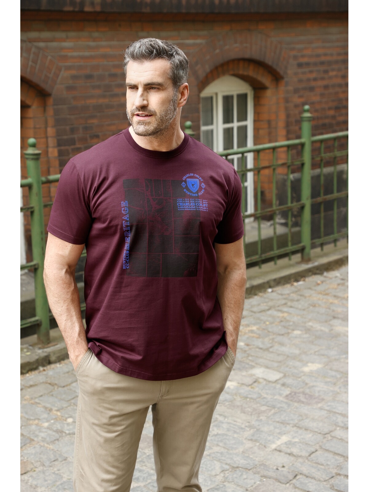 Charles Colby Rundhalsshirt »T-Shirt EARL ALBAN«