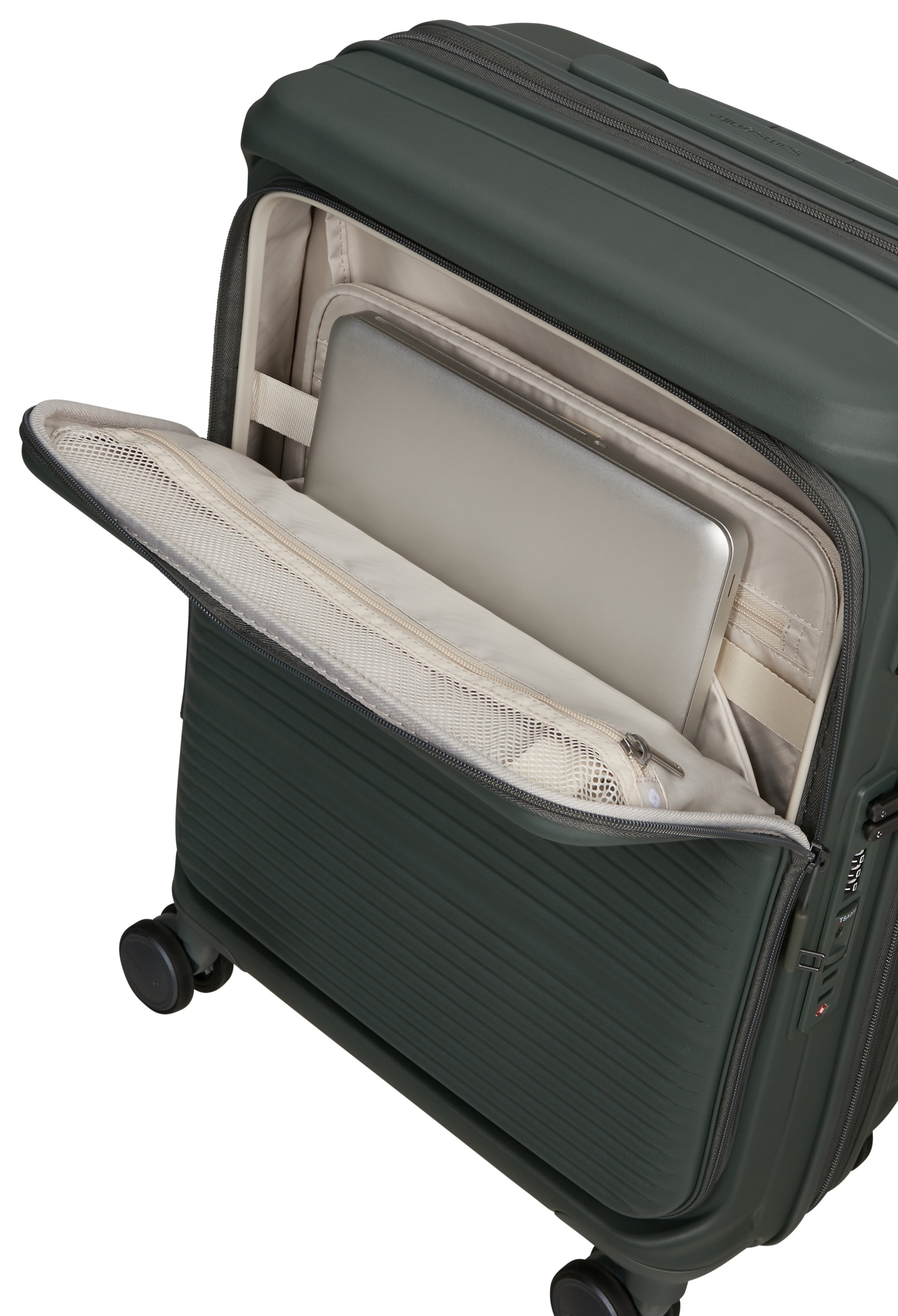 Samsonite Hartschalen-Trolley »PARALUX, verschiedene Größen und Farben« 40 l 4 Rollen Reisegepäck mit Frontfach Packwürfel Trennpolster