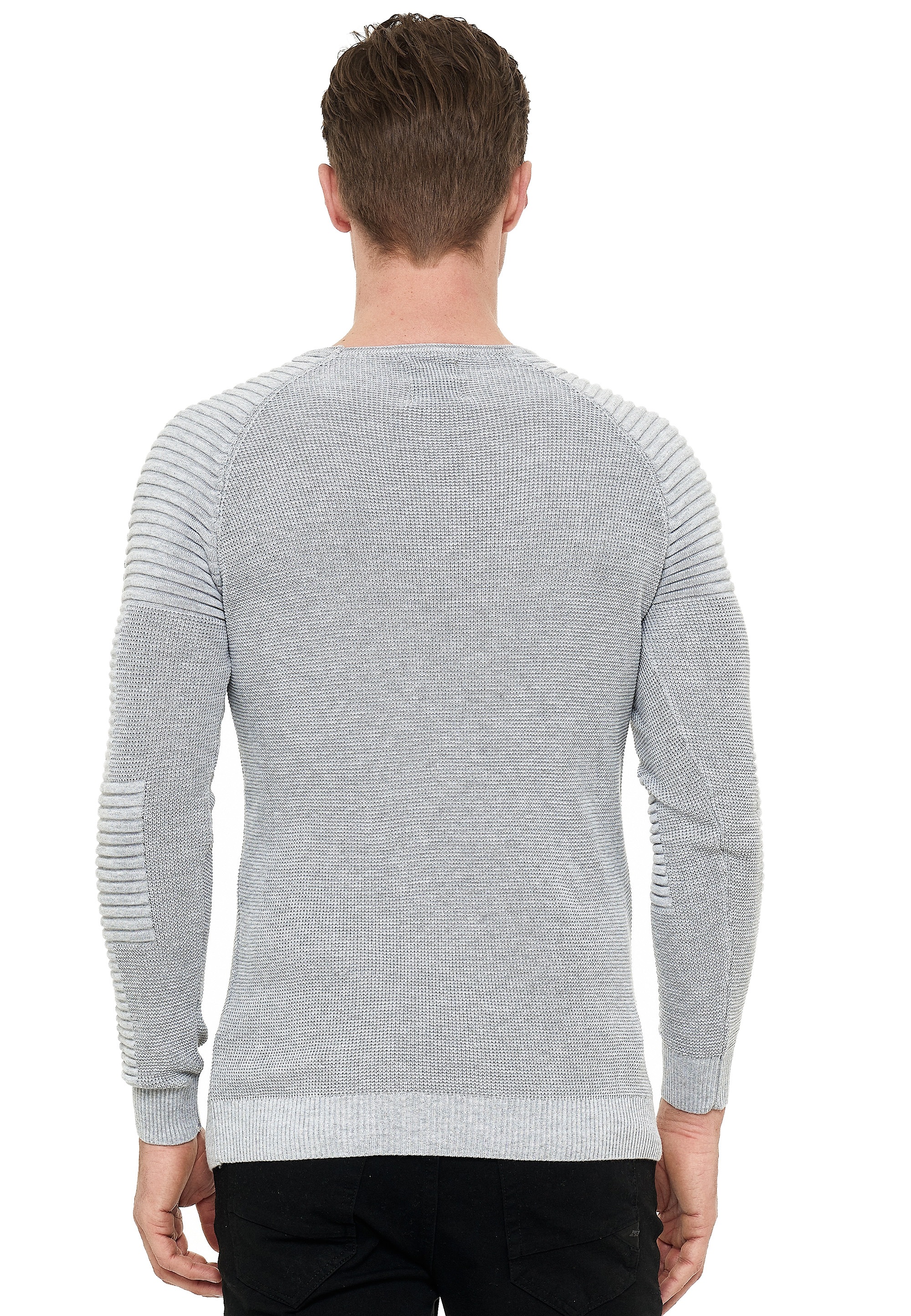 Rusty Neal Strickpullover, mit modernem Rundhalsausschnitt
