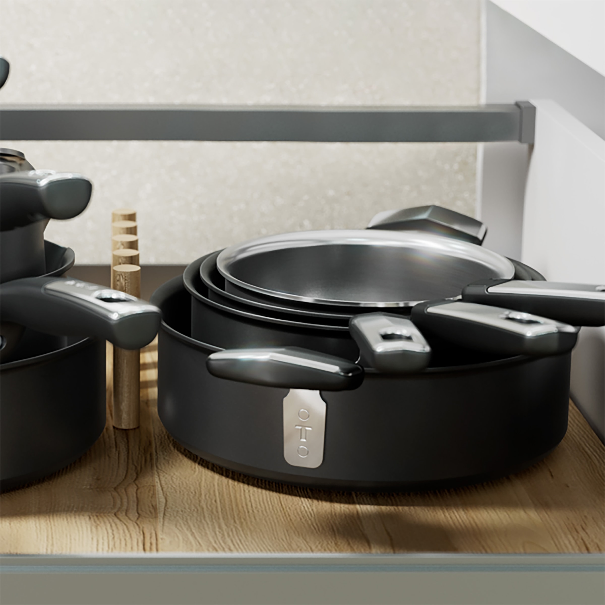 Tefal Schmorpfanne »Excell'Cook« Aluminium 1 Schmorpfanne 24 cm inkl. Glasdeckel,  leistungsstarke Antihaftbeschichtung, Induktion, metallspatelsicher