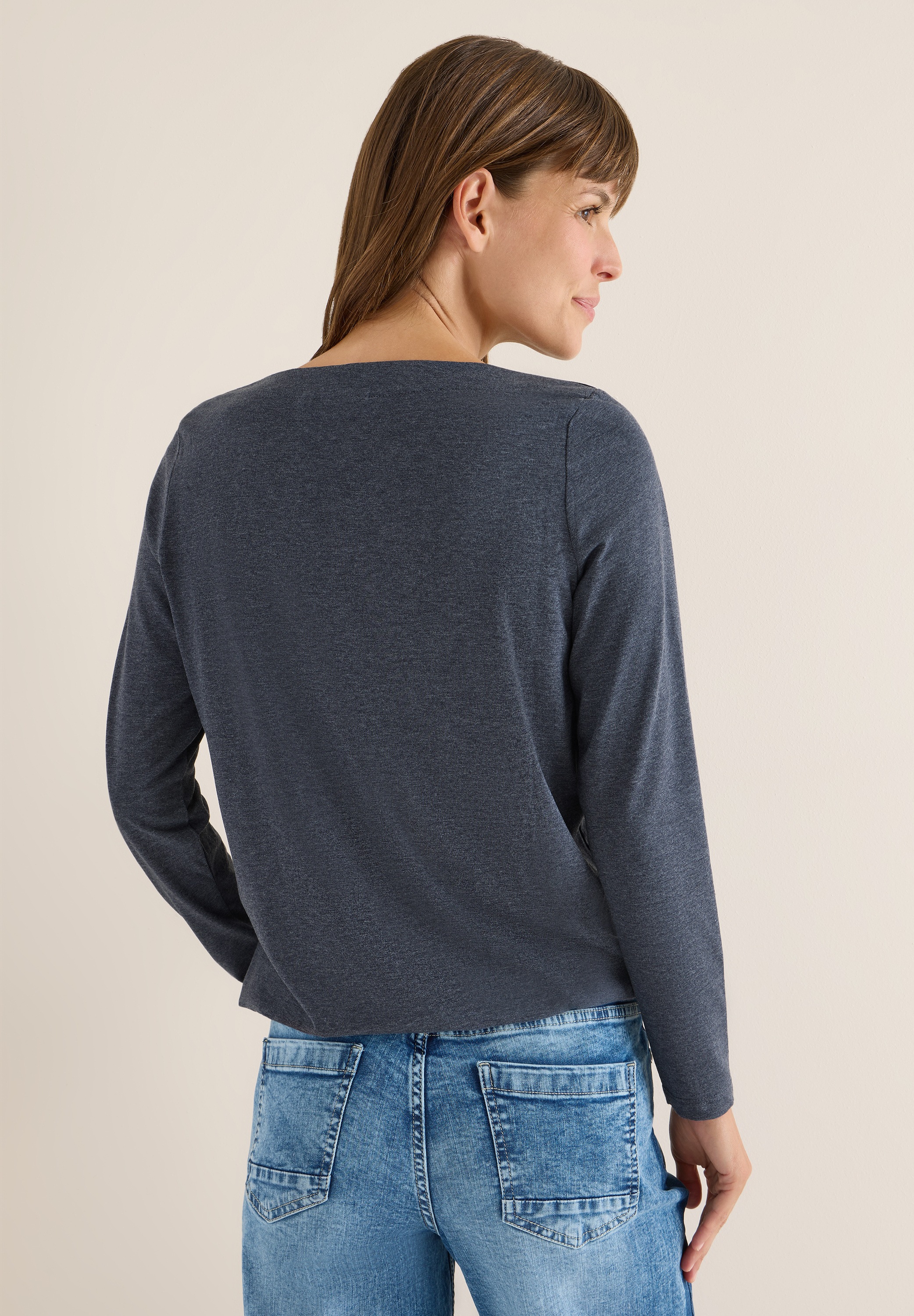 Cecil Langarmshirt im Melange Look günstig online kaufen