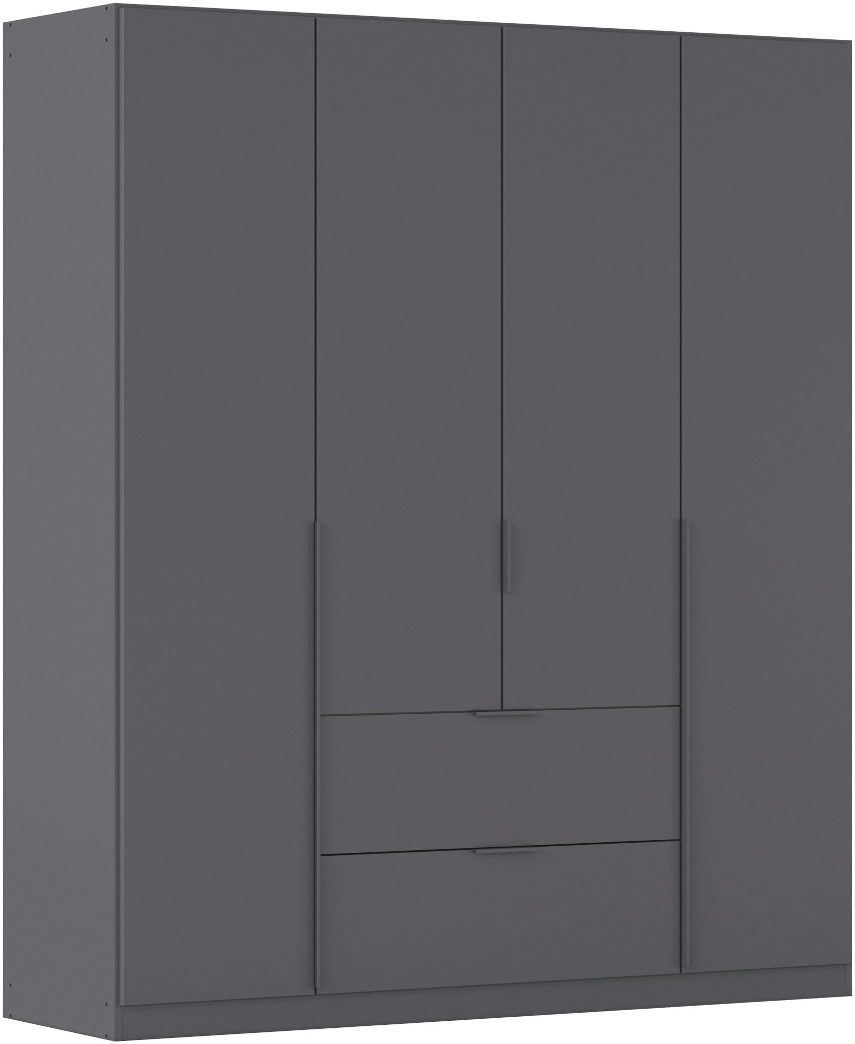 OTTO home Drehtürenschrank "Kleiderschrank Schrank Garderobe AGORDO mit Dekor- oder Hochglanzfront" in zwei Griff-Farben, Breite 181 cm, mit Außenschubkästen, Serie in 7 Breiten und 2 Höhen MADE IN GERMANY