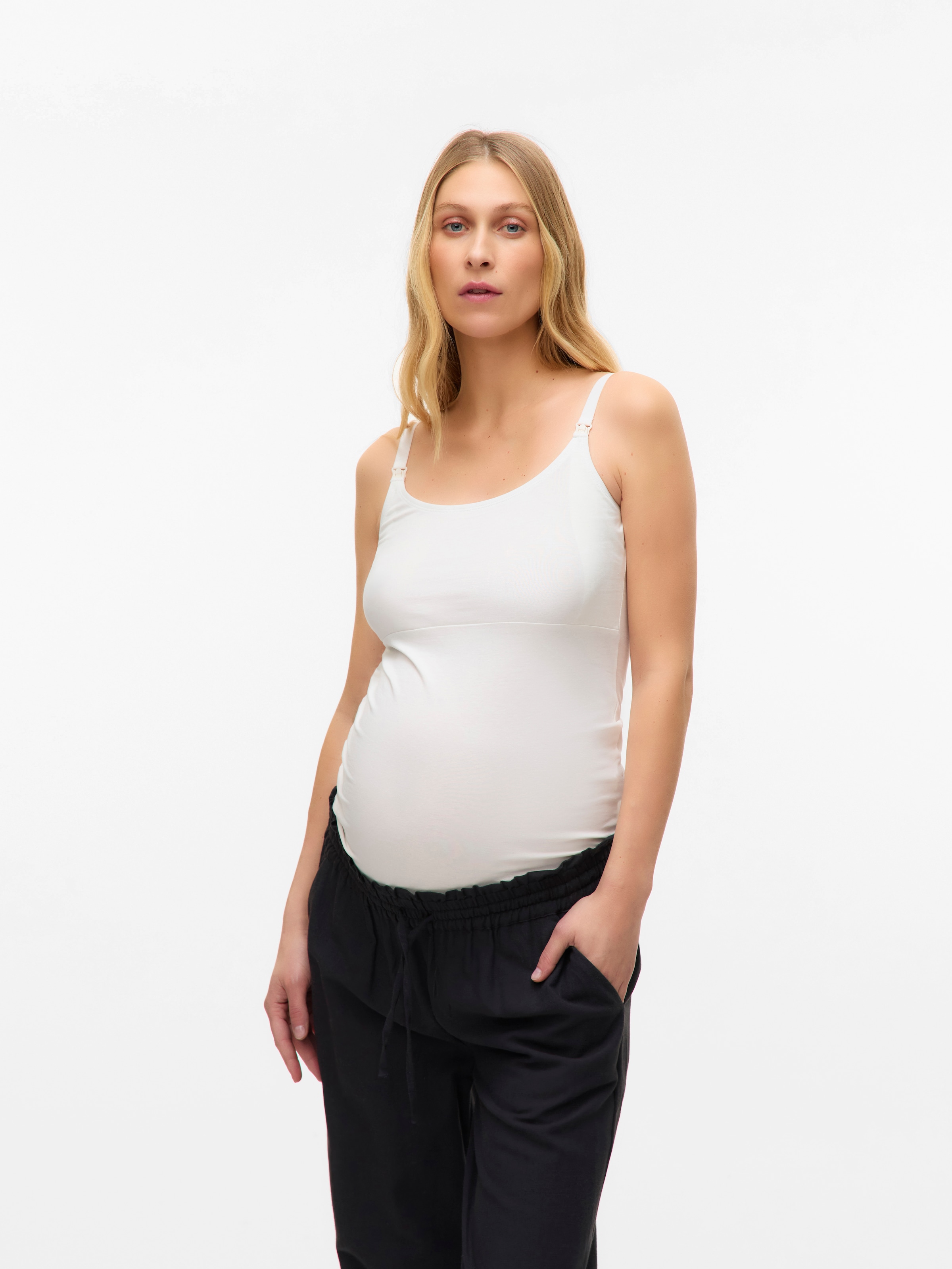 Mamalicious Umstandstop »MLKERRIE STRAP JRS TOP 2F 2-P NOOS«, (Packung, 2 tlg.)