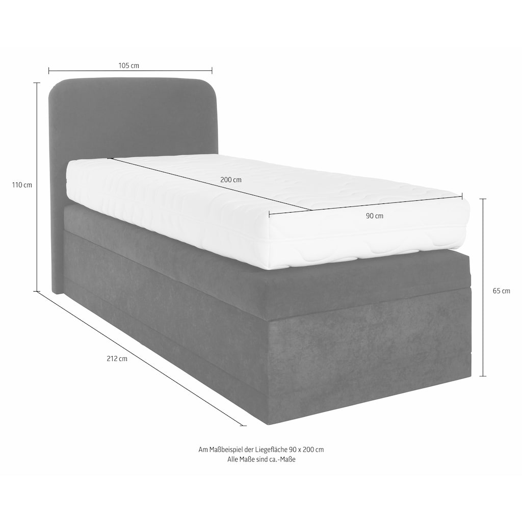 Westfalia Schlafkomfort Boxspringbett, wahlweise mit Bettkasten/Topper