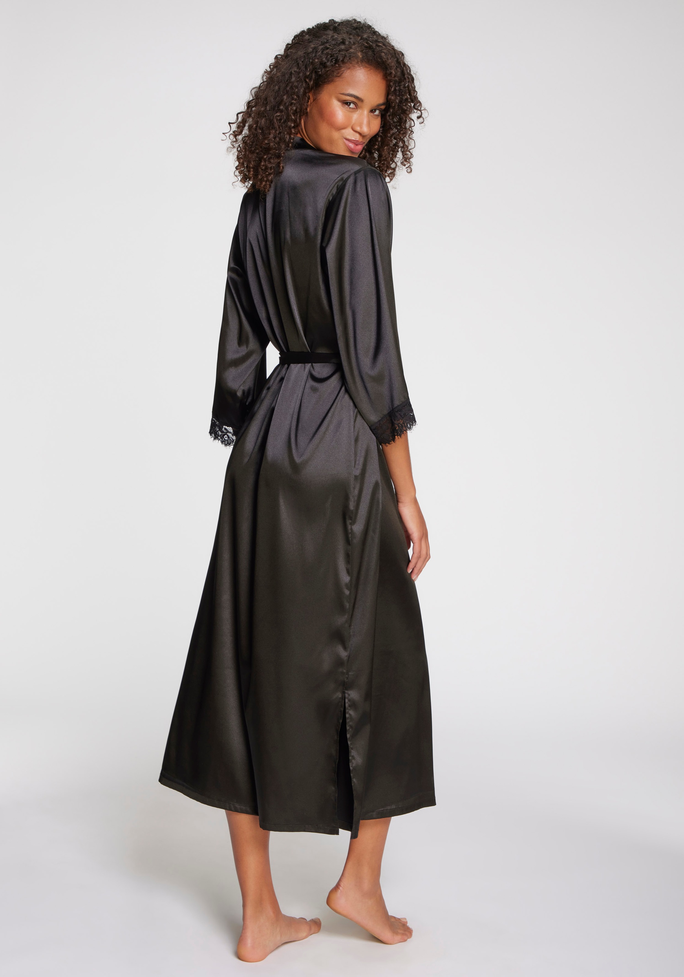 Thumbnail - LASCANA Kimono 1-teilig, Mit spitze besetzte Ärmel