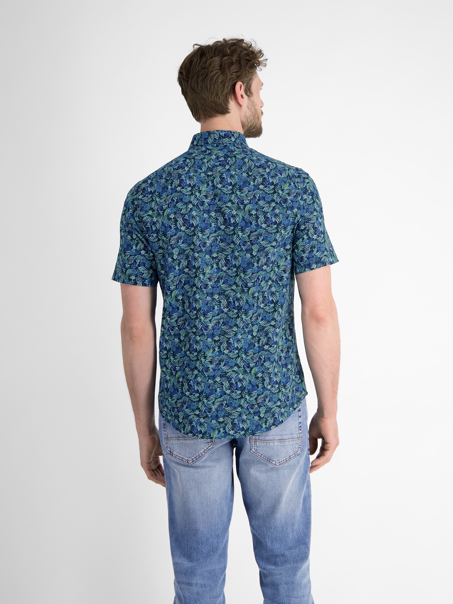 LERROS Kurzarmhemd "LERROS Herren Sommerhemd, floral bedruckt" günstig online kaufen