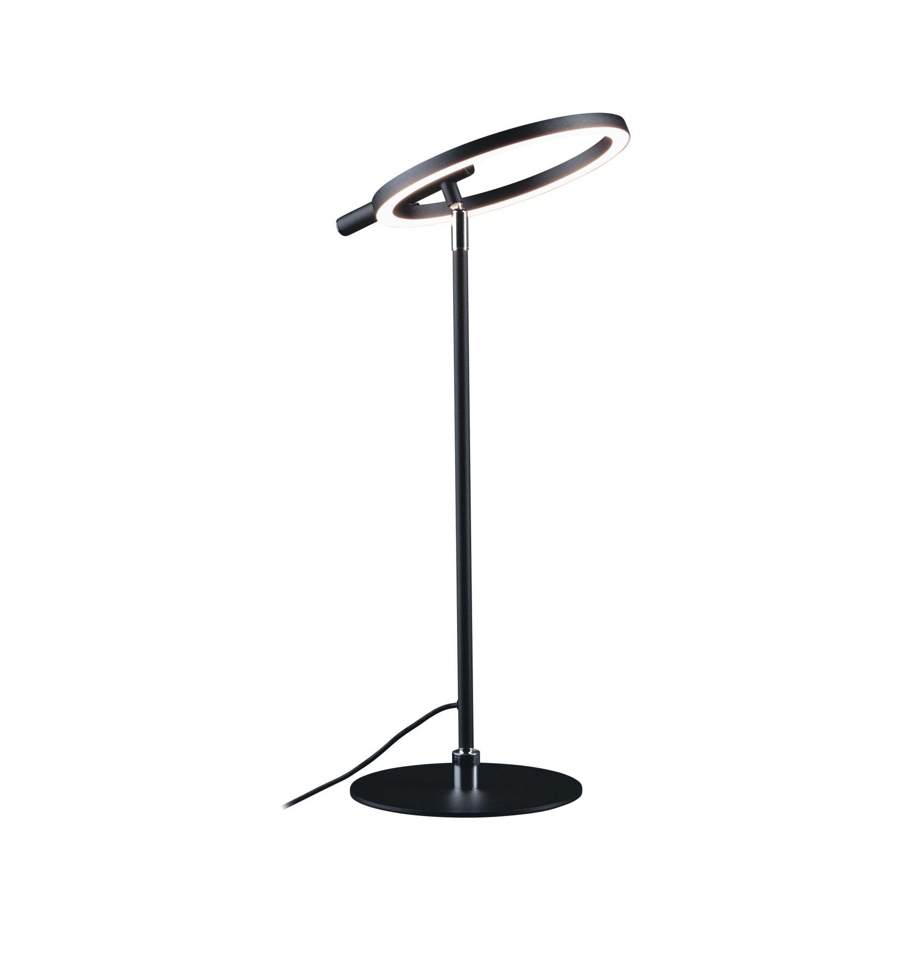 Paulmann LED Schreibtischlampe »Odila Tunable White 650lm 10,4W Schwarz matt, Chrom« LED-Modul 1 Stk. Tageslichtweiß Memoryfunktion
