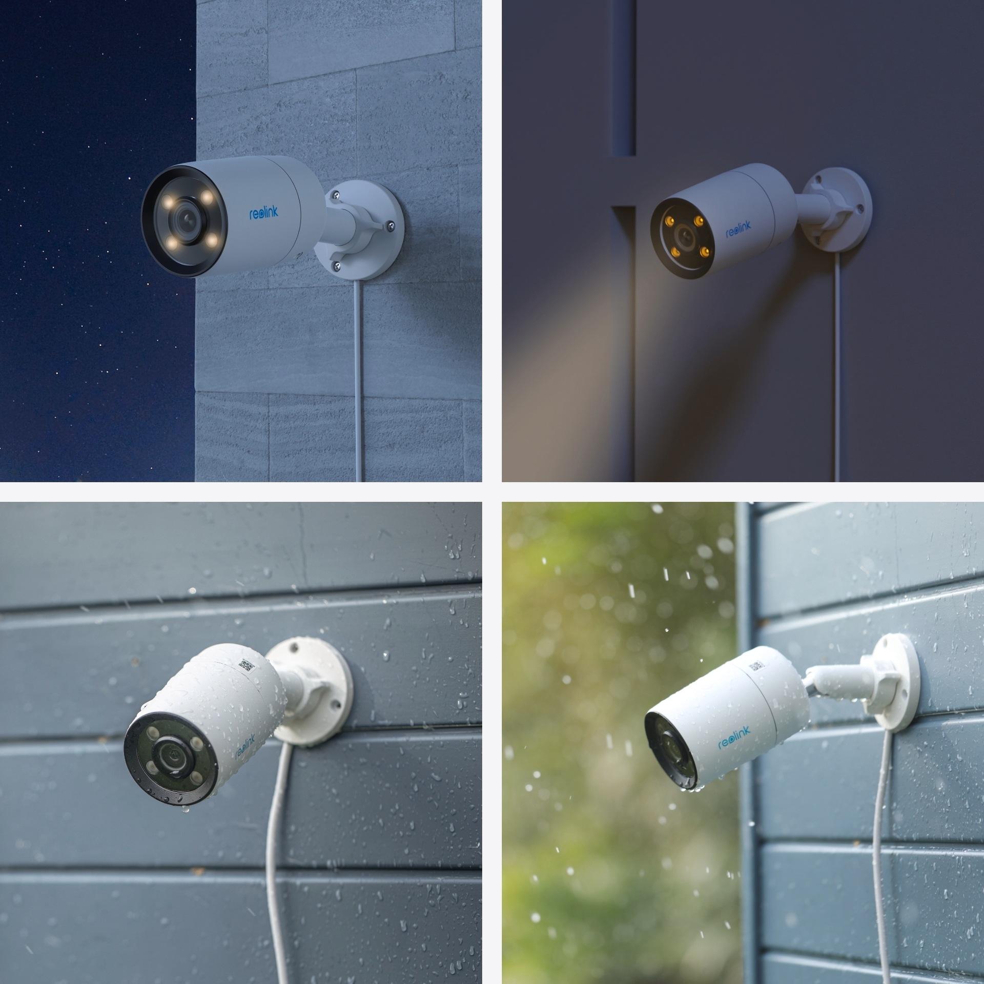 Reolink Überwachungskamera »ColorX Series P320X - 4MP Außenkamera«, Außenbereich, Echtfarben-Nachtsicht, PoE, 3000K einstellbares Warmlicht