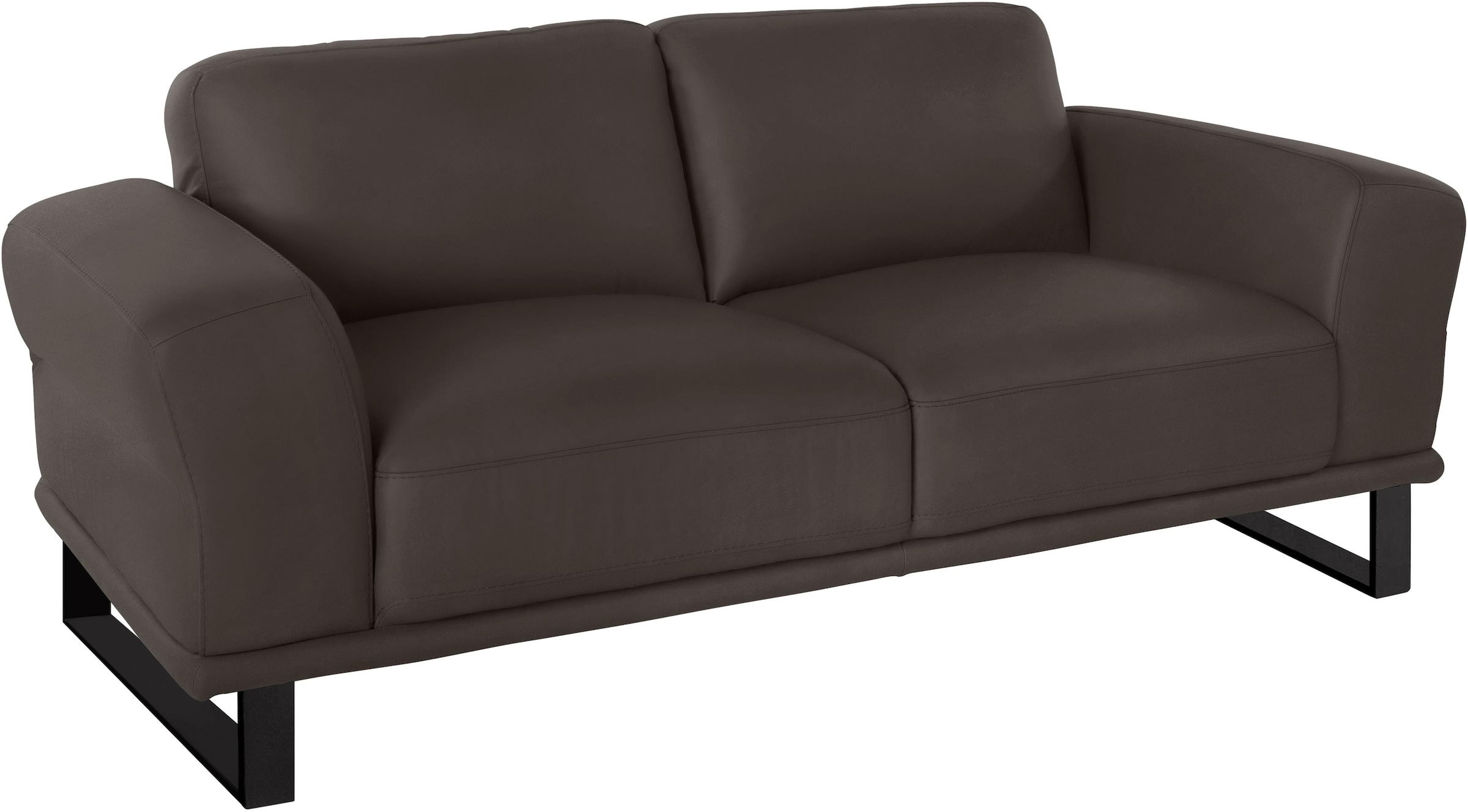W.SCHILLIG 2-Sitzer »montanaa Designsofa mit erstklassigem Sitzkomfort, Federkern« mit Metallkufen in Schwarz pulverbeschichtet, Breite 192 cm