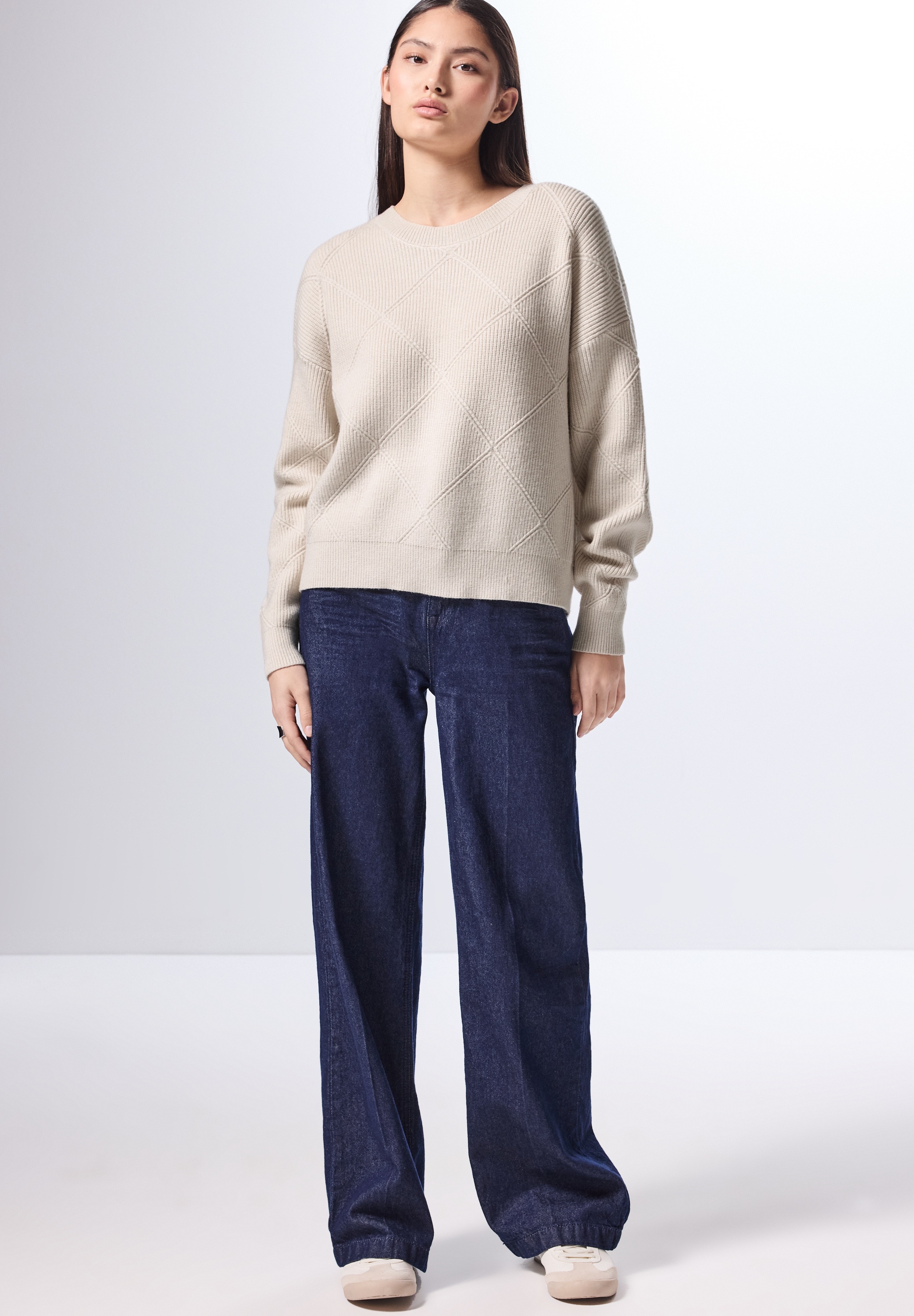 STREET ONE STUDIO Strickpullover, aus softem Materialmix