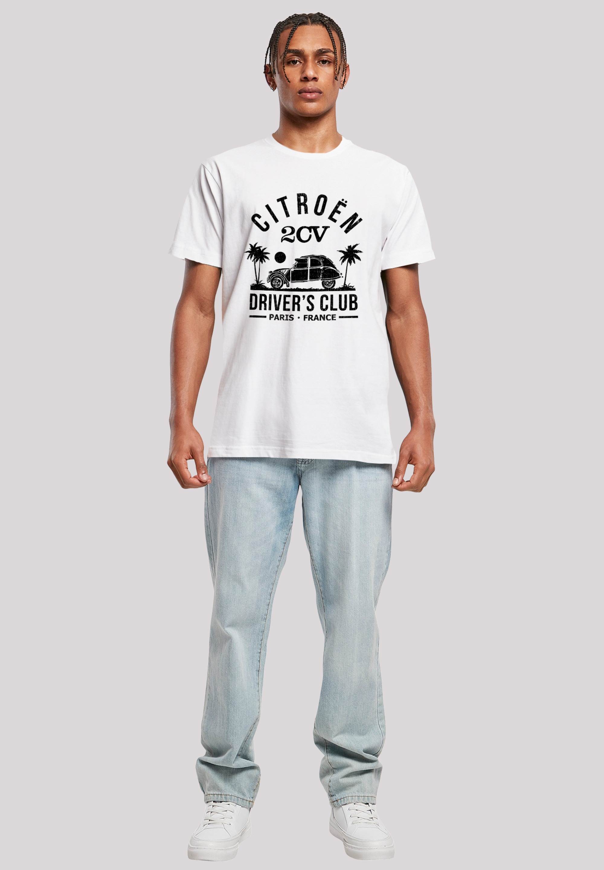 F4NT4STIC T-Shirt »Citroën 2CV Driver's Club Black Beach«, Premium Qualität