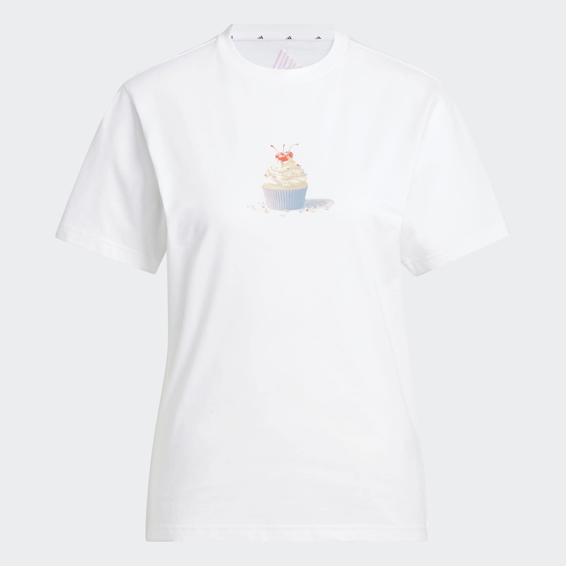 adidas Sportswear T-Shirt »W CO CUPCK T«, mit Cupcake Motiv, aus weicher, leicht dehnbarer Baumwolle