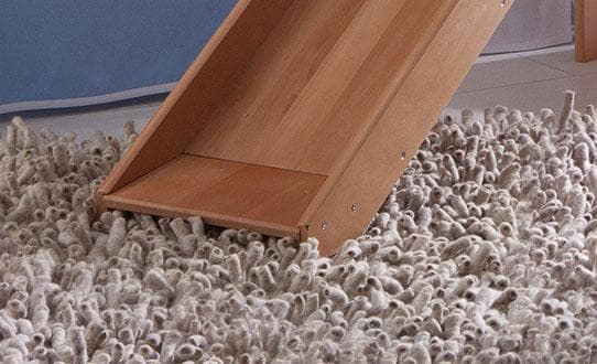Relita Hochbett »Eliyas«, inkl. Rolllattenrost, mit Leiter, Rutsche u. Textilset, massiv Buche