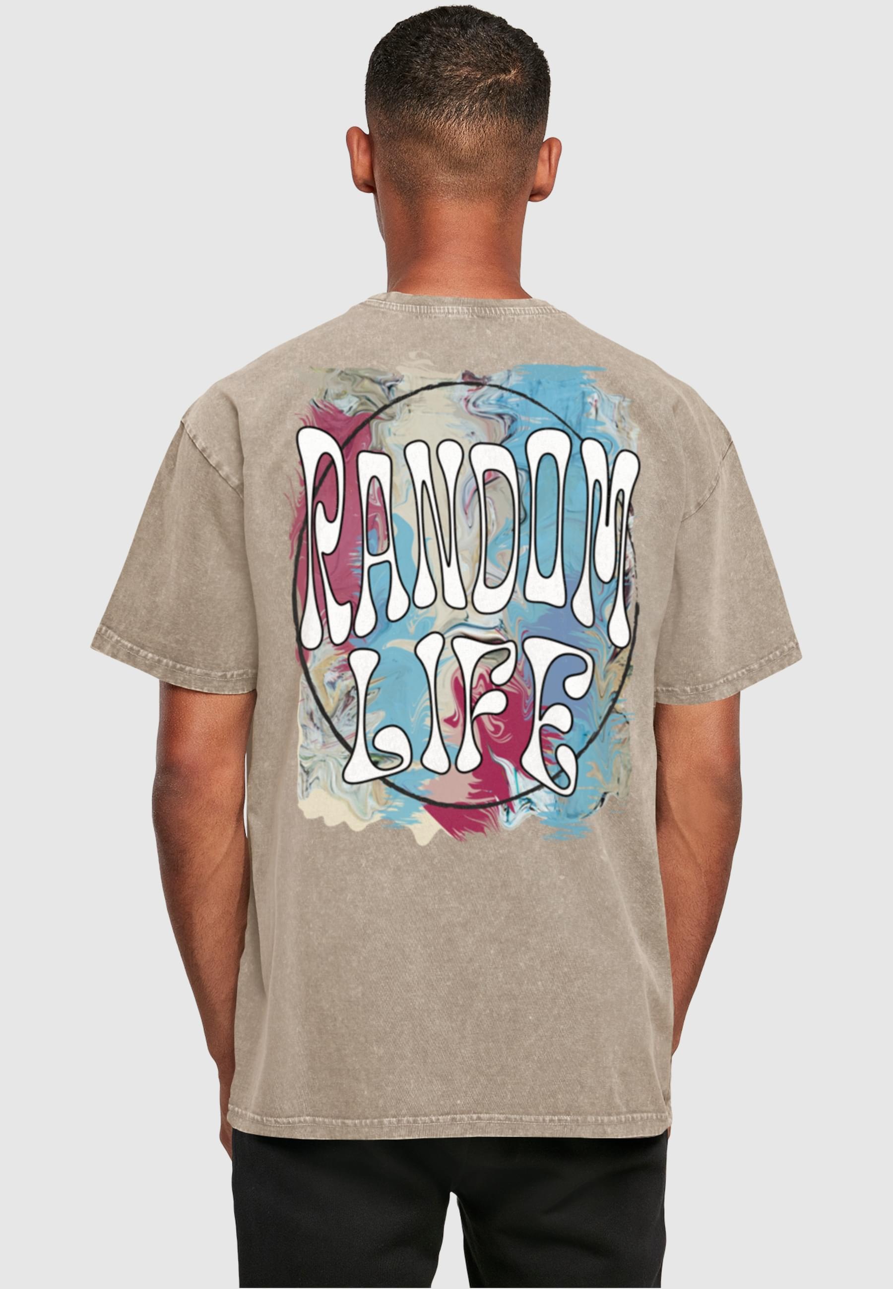 Merchcode T-Shirt »Merchcode Herren Random Life Acid Washed Heavy Oversized Tee«, (1 tlg.)