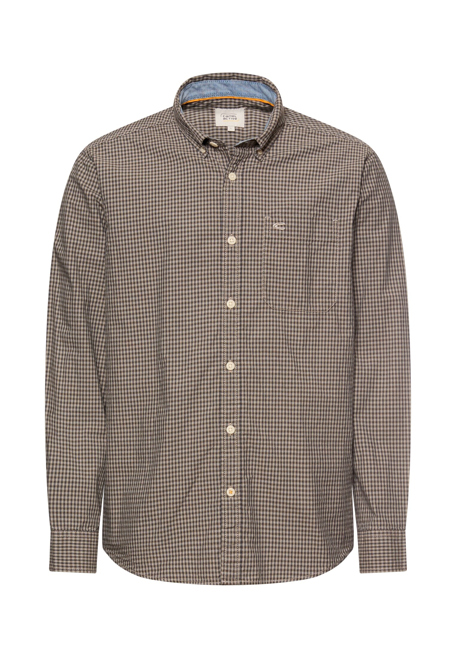 camel active Langarmhemd kariert, mit Button-Down-Kragen günstig online kaufen