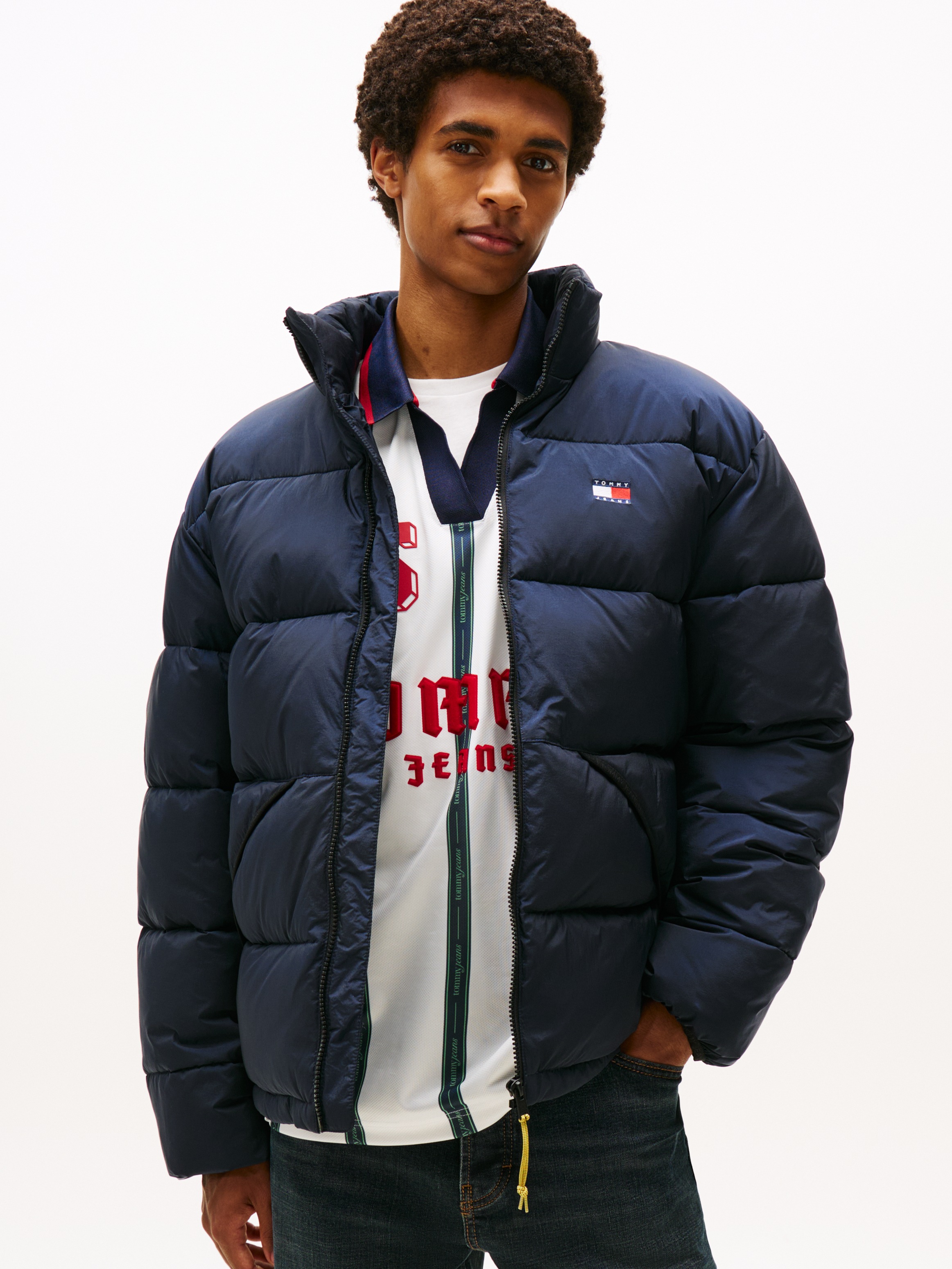 Tommy Jeans Steppjacke "VAIL PUFFER", ohne Kapuze, Daunenjacke, Übergangsja günstig online kaufen