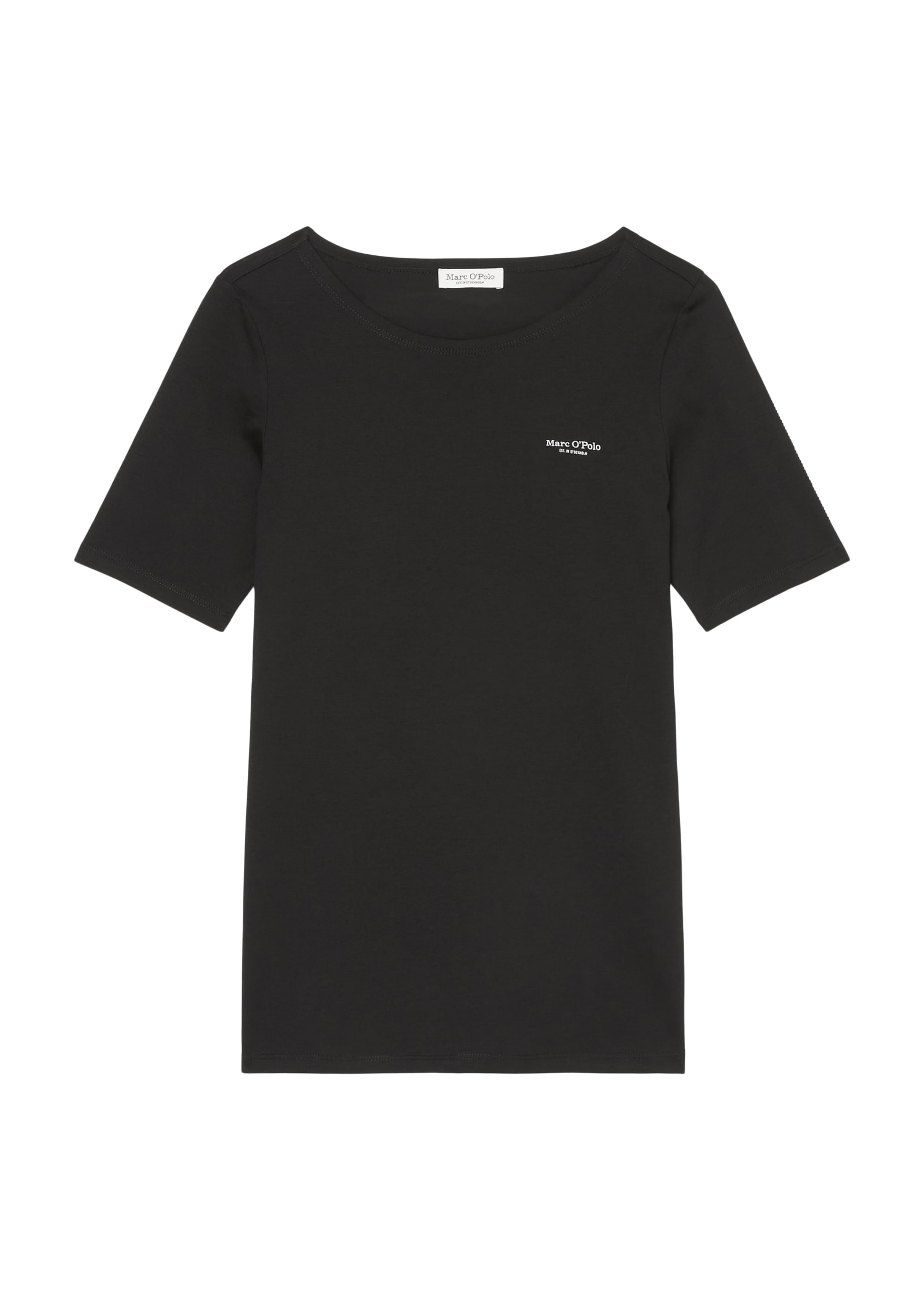 mit online neck, »T-shirt, bestellen kleinem T-Shirt round BAUR Brust O\'Polo auf | logo-print«, der Marc Logo short-sleeve,