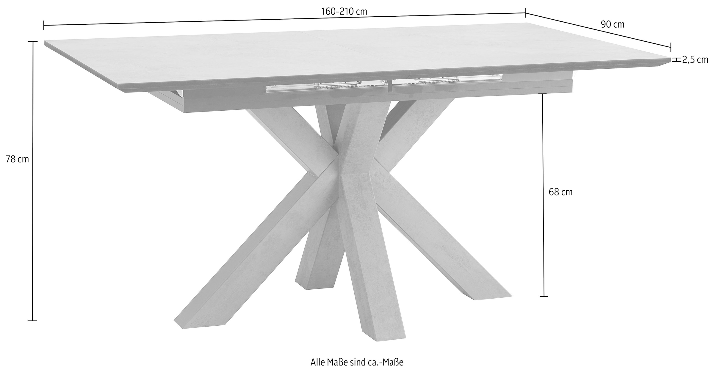 Mäusbacher Esstisch »Luzern TOPSELLER!«, (OTTOs Choice), Breite 160 cm mit Auszugsfunktion