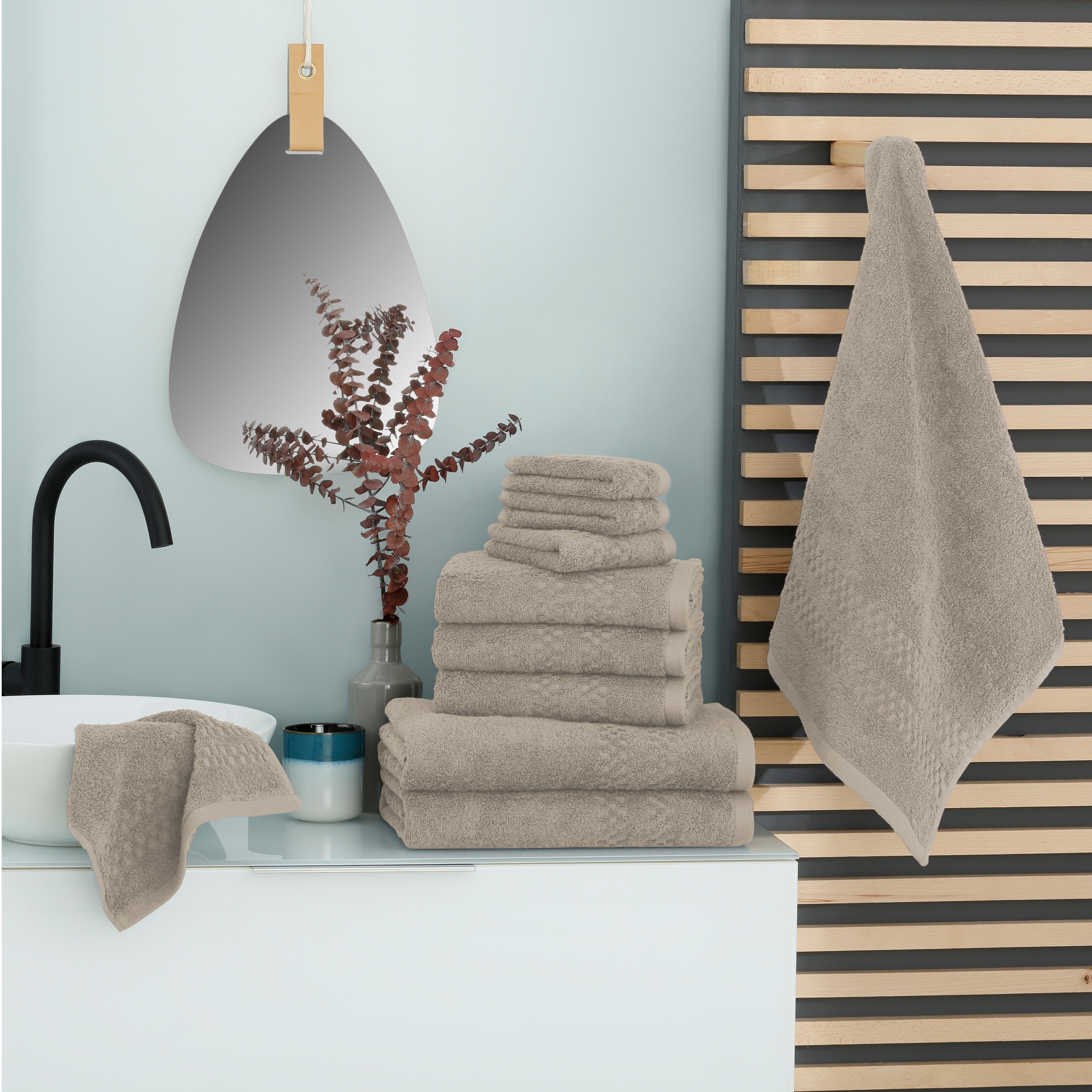 my home Handtuch Set "Regona, als 10 tlg Set und Serie, Premium Handtücher, günstig online kaufen
