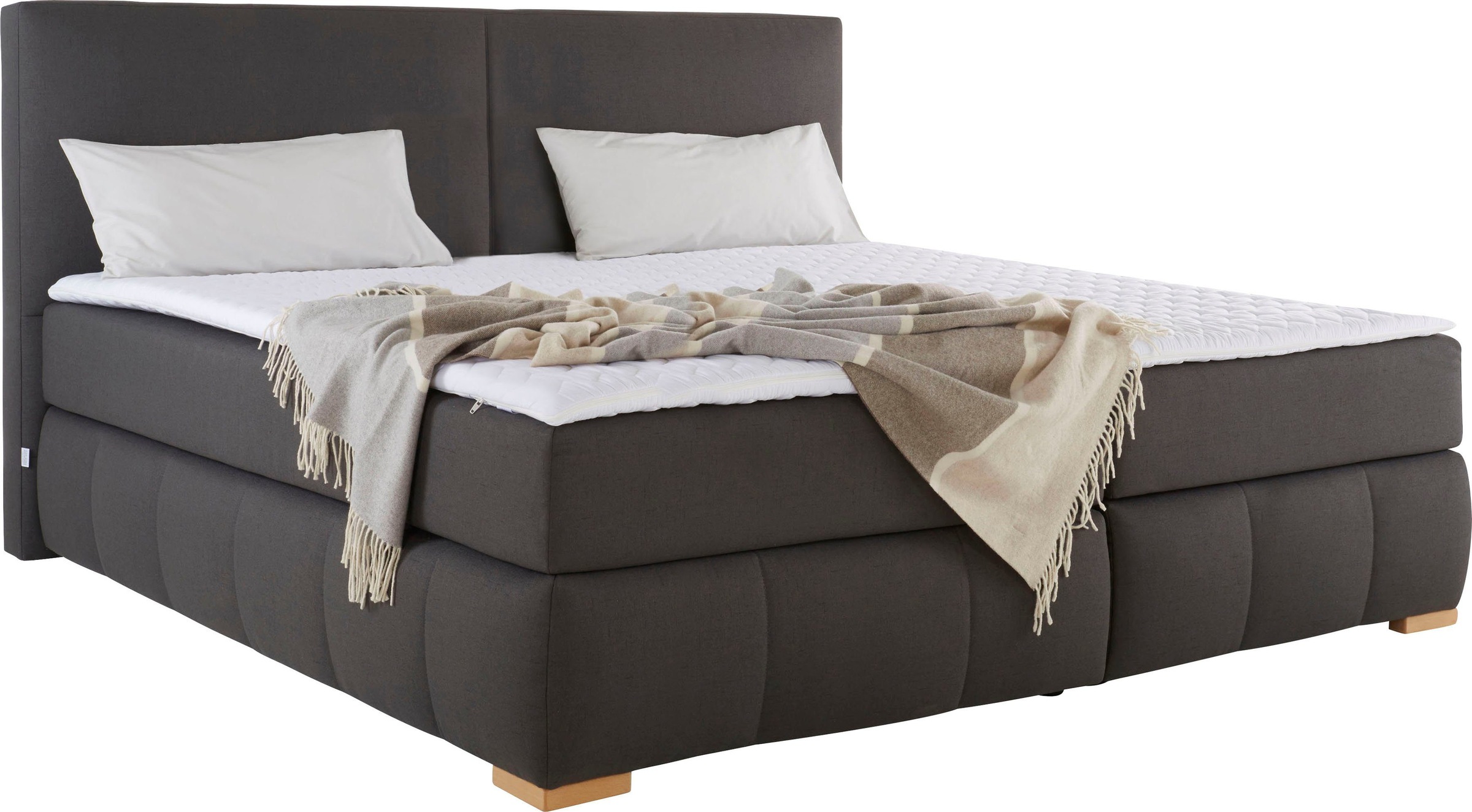 Home affaire Boxspringbett "Wehma" inkl. Topper in 3 verschiedenen Matratze günstig online kaufen