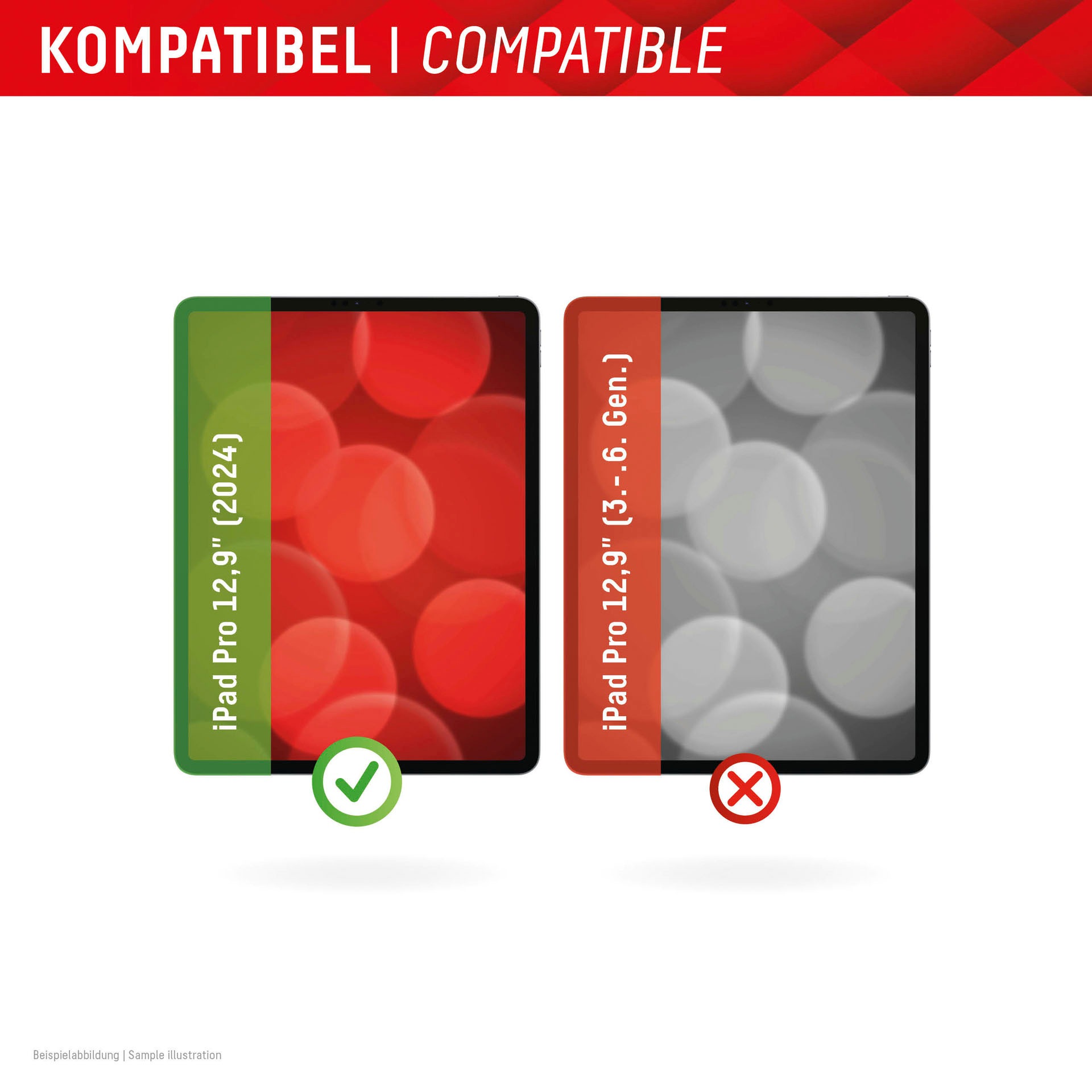 Displex Displayschutzfolie »Tablet Glass«, für Apple iPad Pro 12,9" (2024), Displayschutz, Bildschirmschutz, kratz & stoßfest, einfaches Anbringen