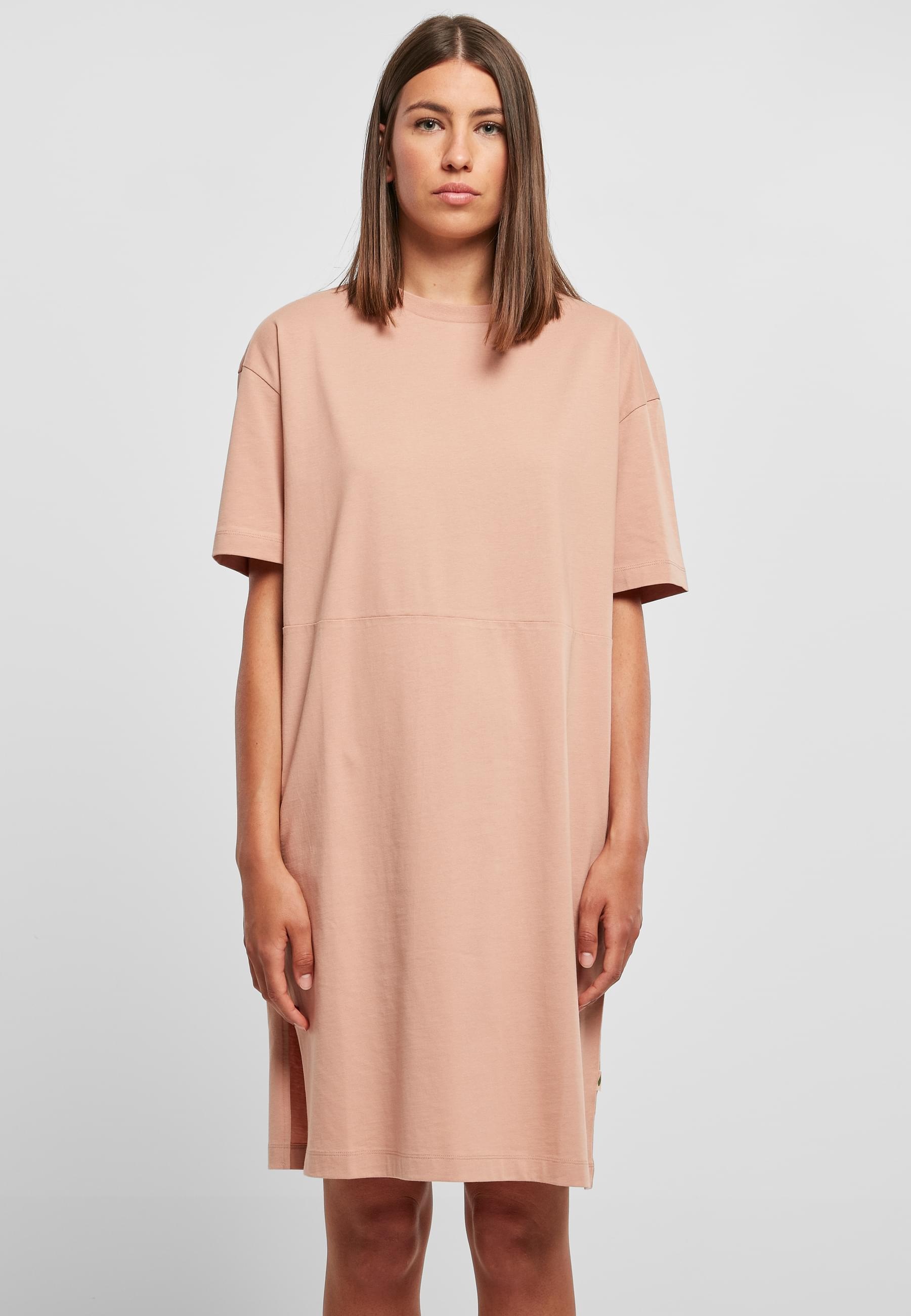 URBAN CLASSICS Shirtkleid »Urban Classics Damen Ladies Organic Oversized Slit Tee Dress«, (1 tlg.)