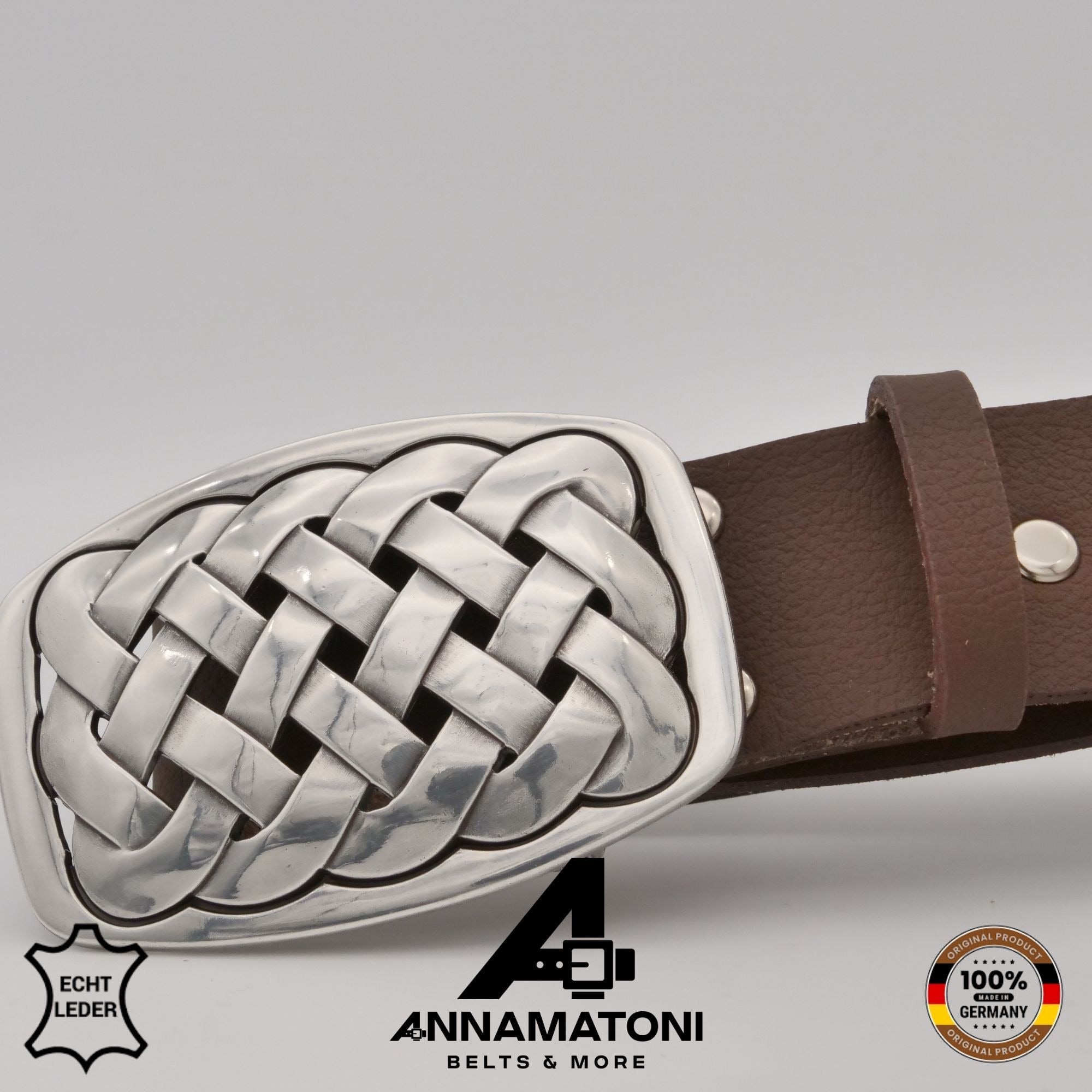 AnnaMatoni Ledergürtel »AnnaMatoni AnnaMatoni Damen Gürtel Echtleder 4cm mit silberner«