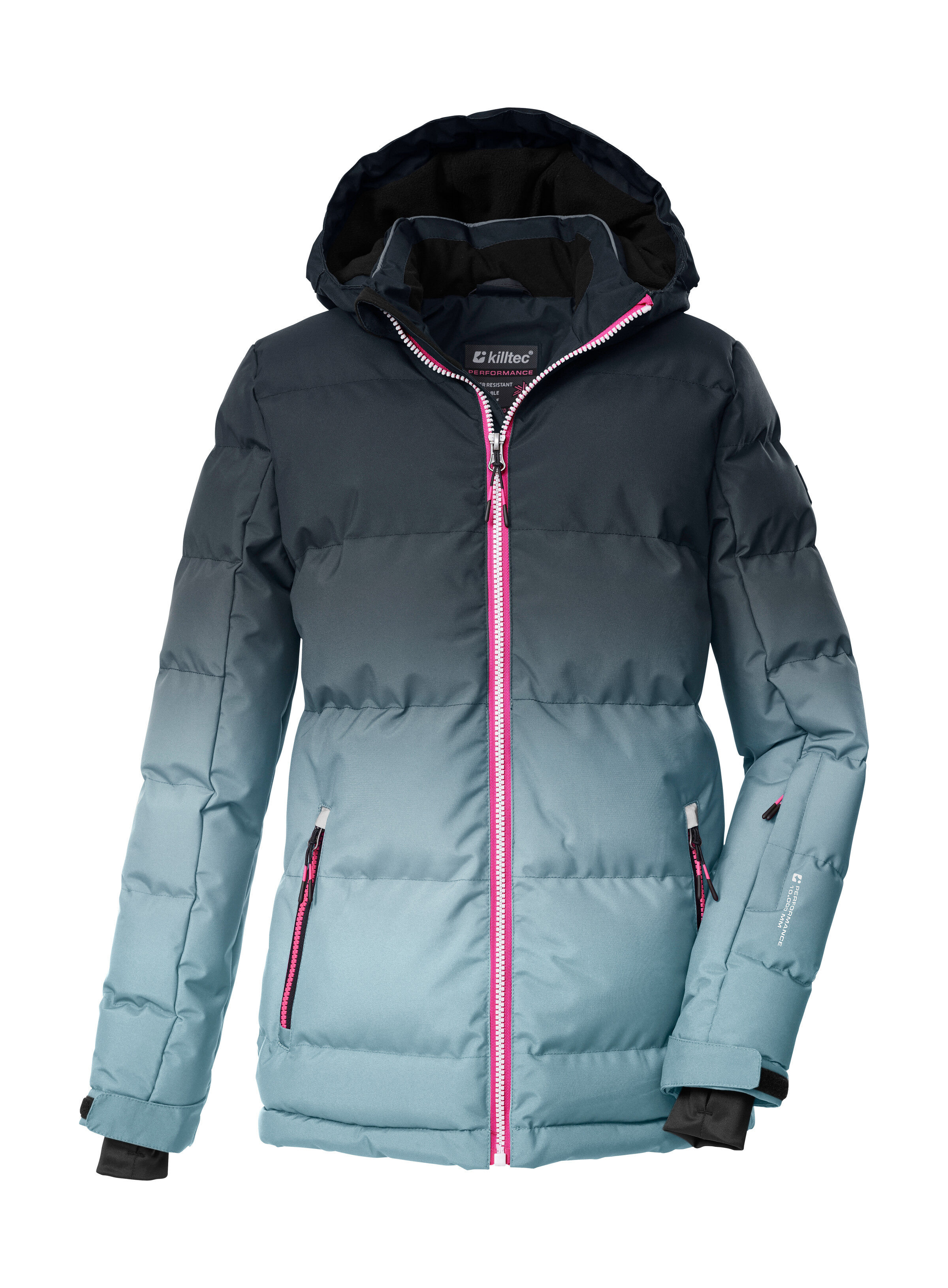 Killtec Skijacke "KSW 330 GRLS SKI QLTD JCKT" Wasserabweisende Winterjacke, atmungsaktiv, verstellbare Kapuze