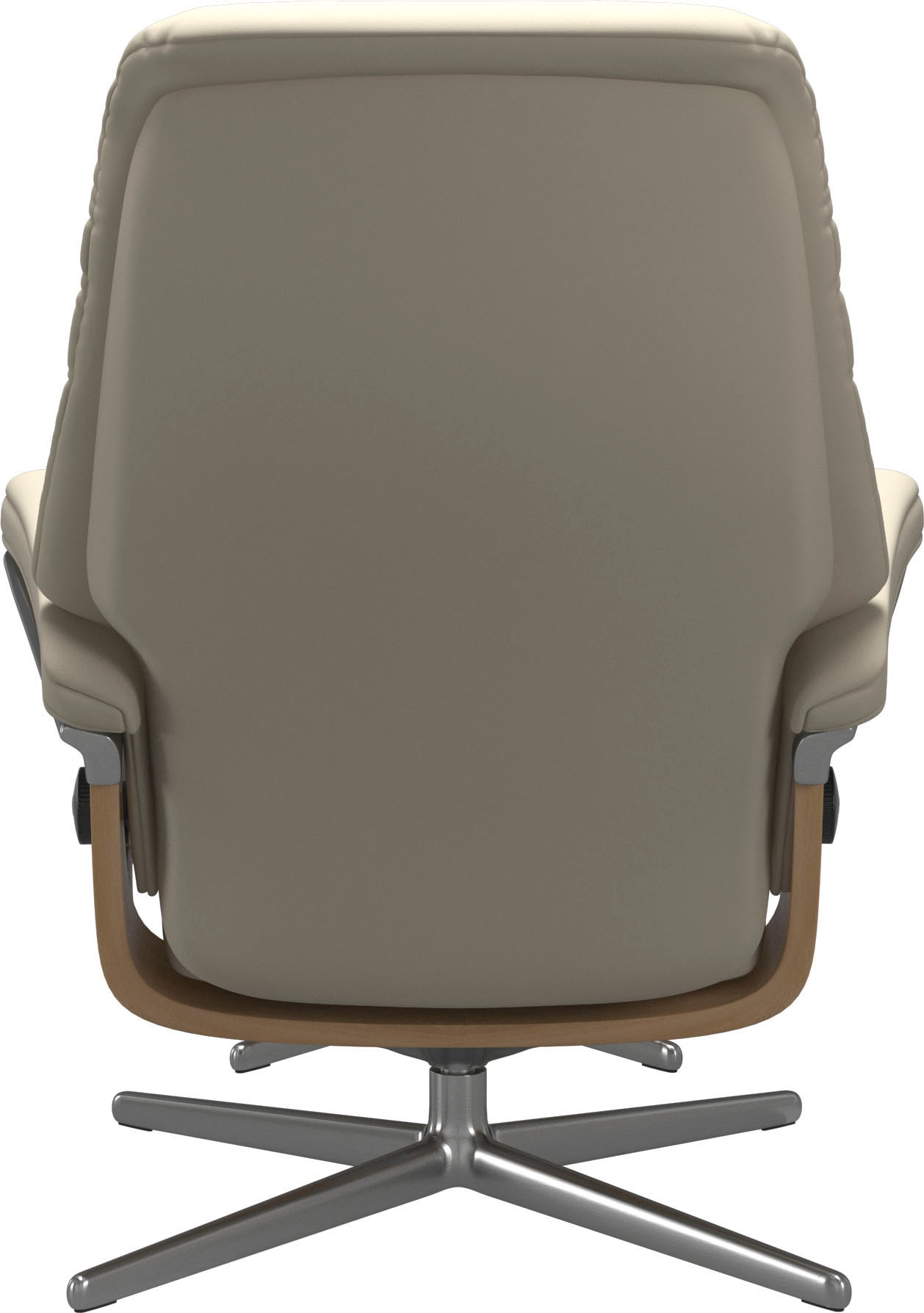 Thumbnail - Stressless Relaxsessel "Sunrise" Set, Relaxsessel mit Hocker, mit Hocker, mit Cross Base, Größe S, M & L, Holzakzent Eic...