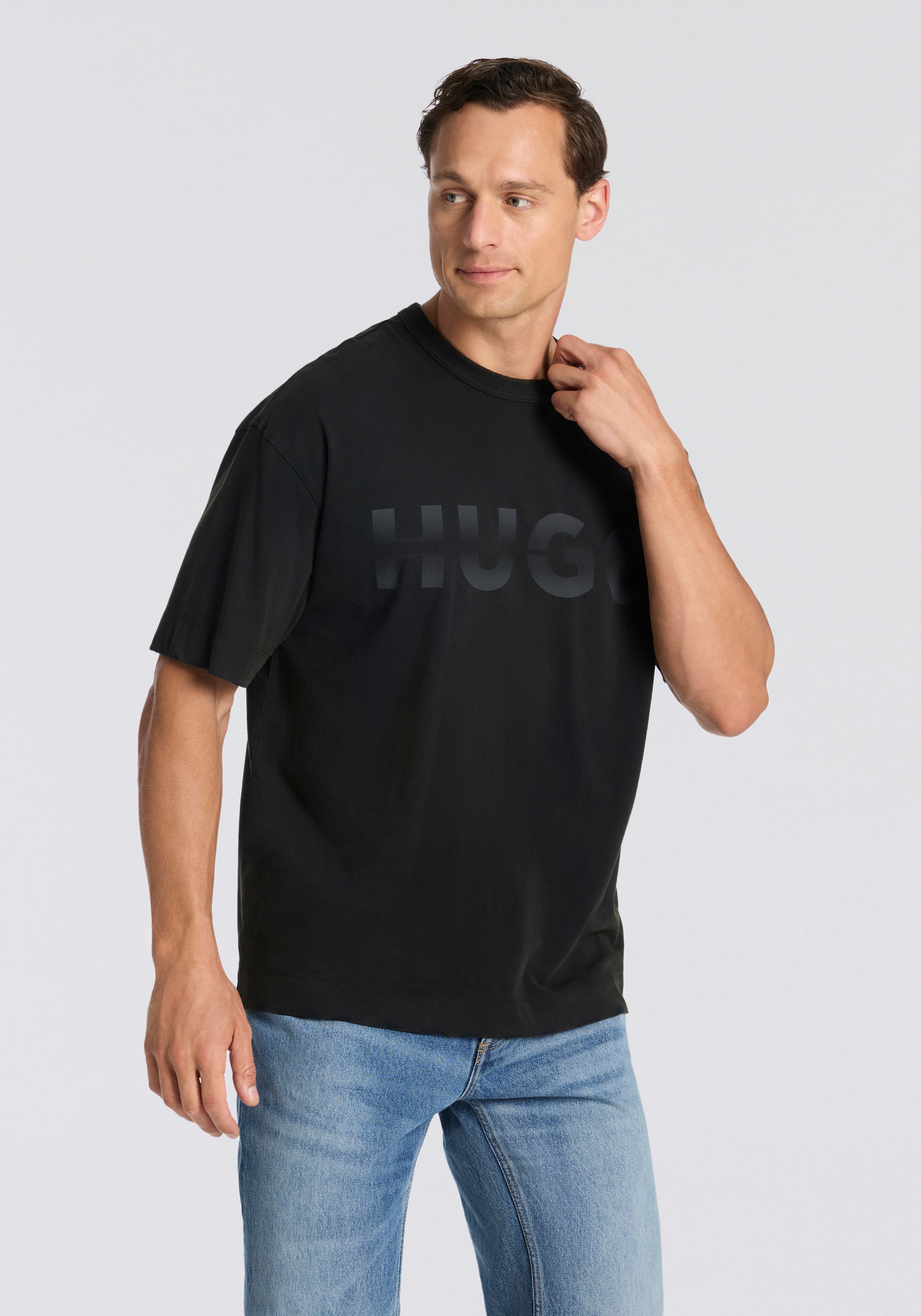 HUGO Blue T-Shirt "Nenzye" loose fit, Rundhalausschnitt günstig online kaufen