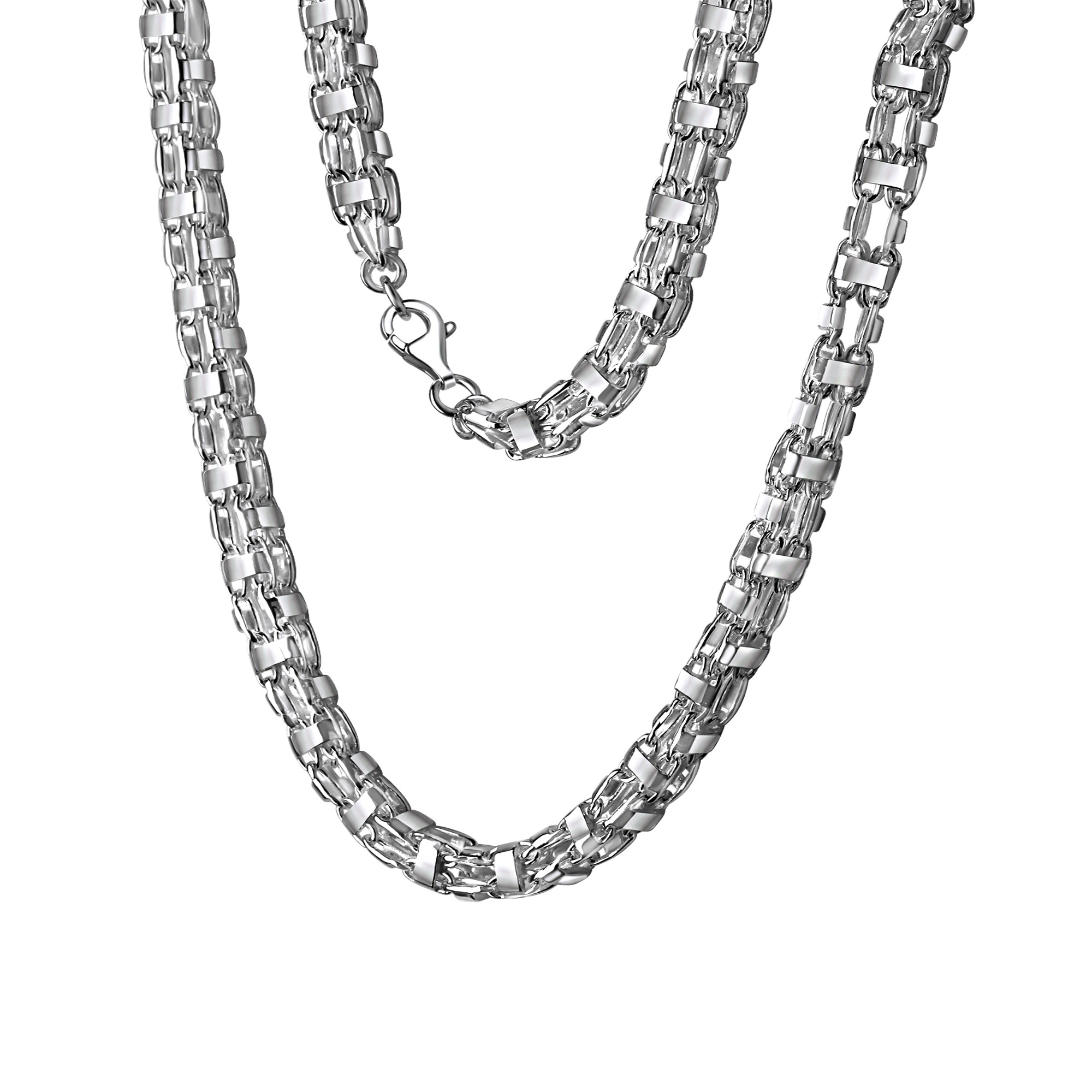 Collierkettchen »925/- Sterling Silber weiß Käfigkette 55 cm«