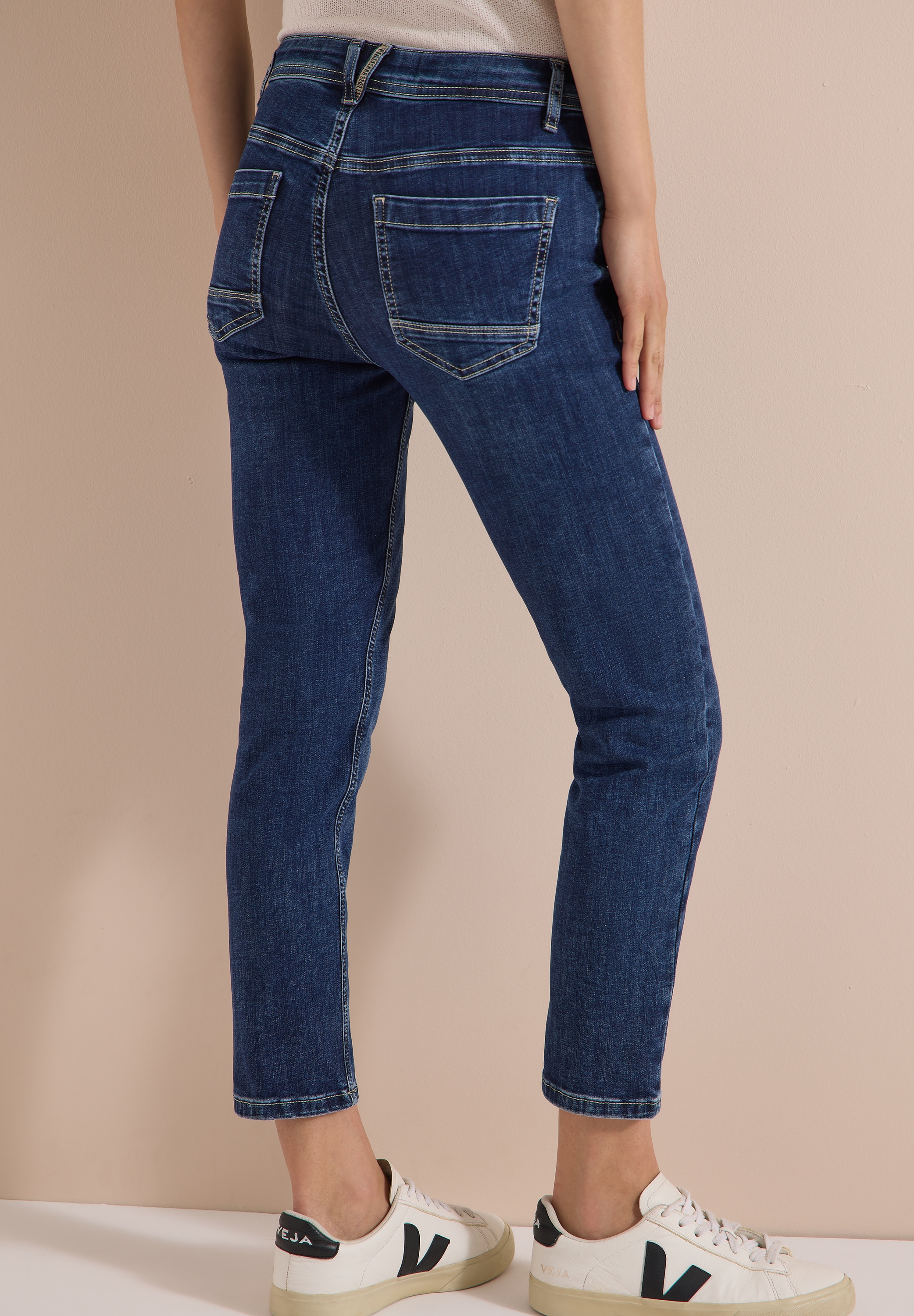 Cecil Slim-fit-Jeans »Style Scarlett« mit Reißverschluss, Stretchanteil, ideal für warme Tage
