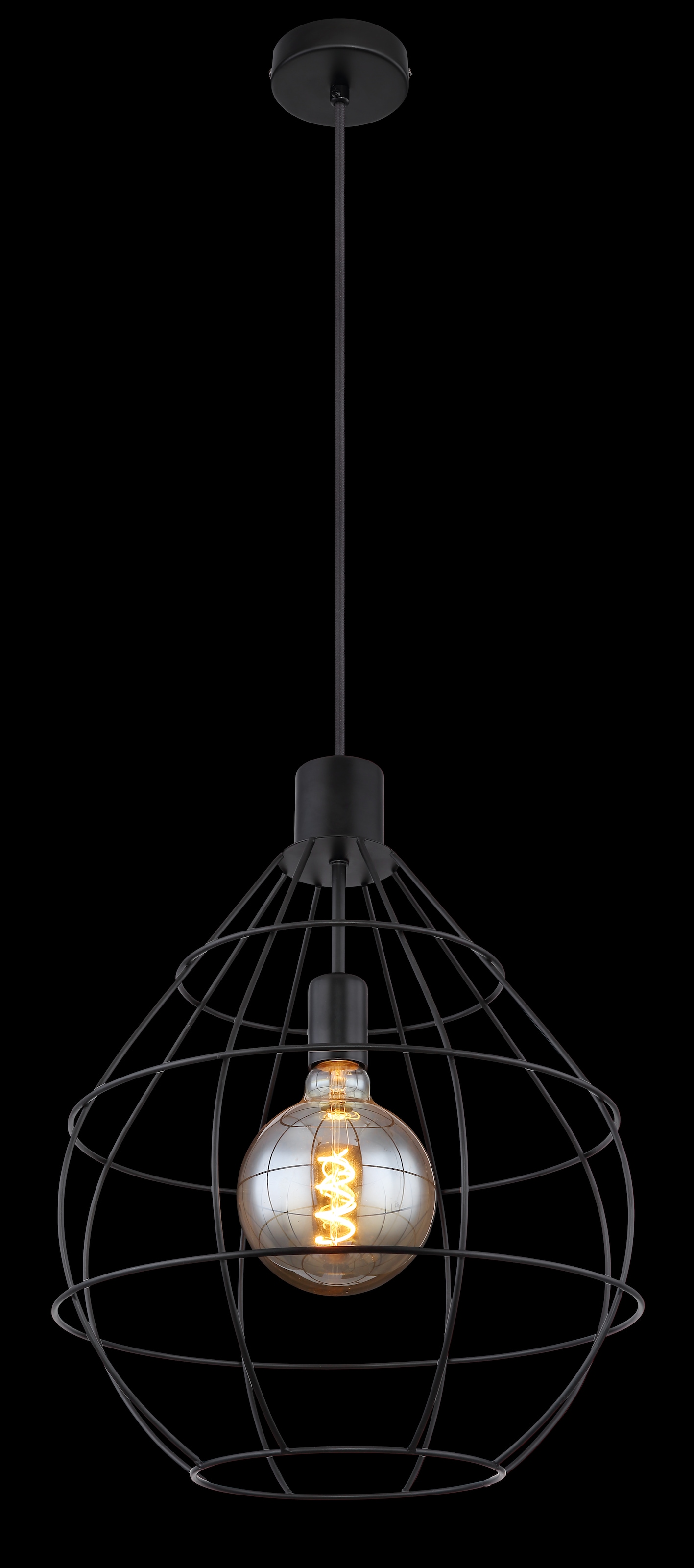 GLOBO LIGHTING Hängeleuchte »EDWIN«, Leuchtmittel E27 | ohne Leuchtmittel, Hängelampe/Pendelleuchte/Esszimmer/Wohnzimmer/Esstisch