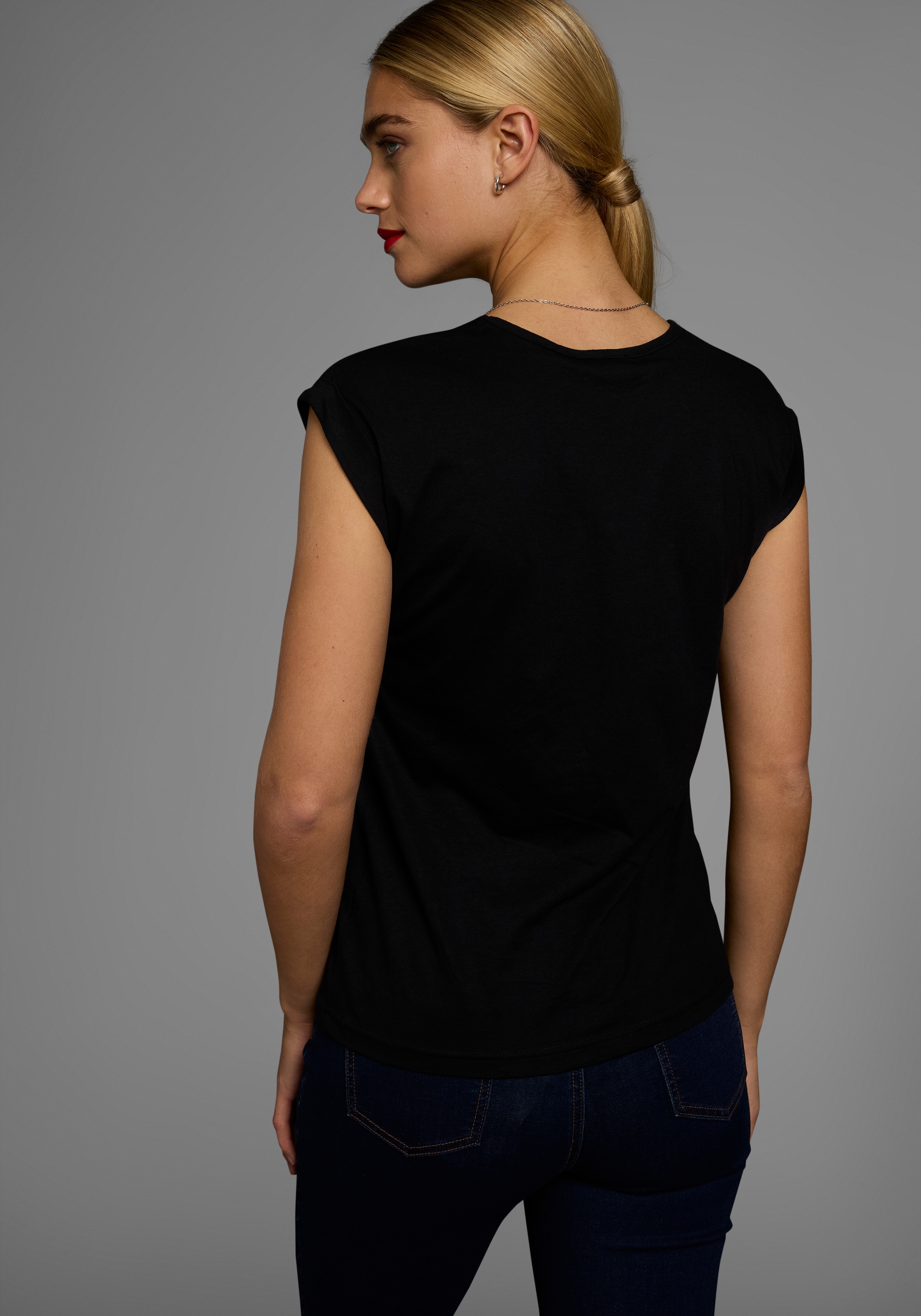 Boysen's T-Shirt, Kurzarm, unifarben, Rundhals, für Freizeit und Alltag